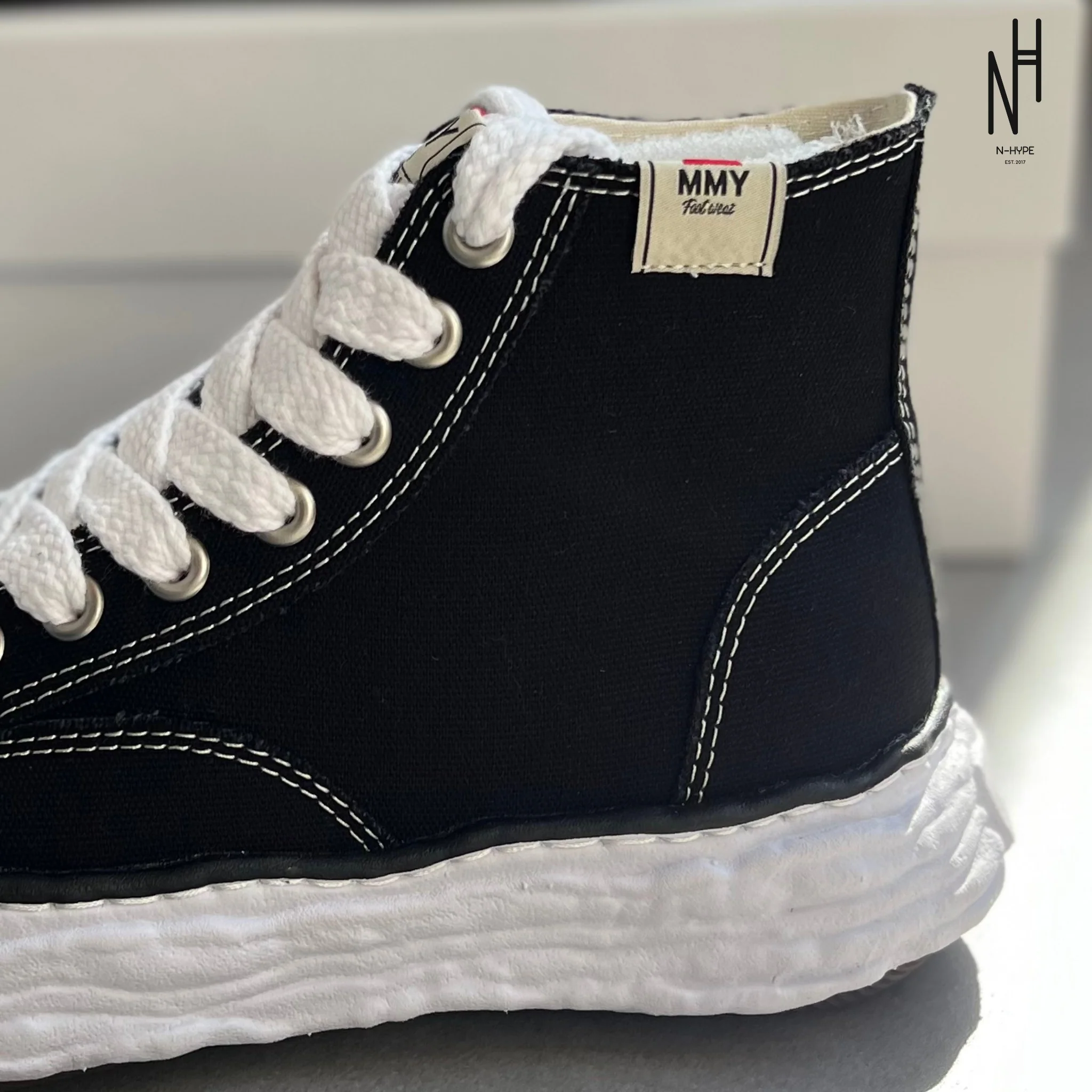 Maison Mihara Yasuhiro Peterson OG Sole Canvas High Black - Image 7