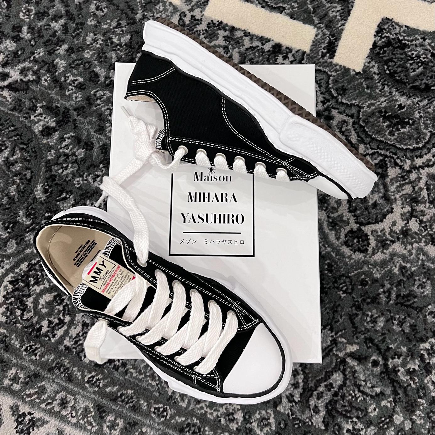 Maison Mihara Yasuhiro Peterson OG Sole Canvas Low Black - Image 4