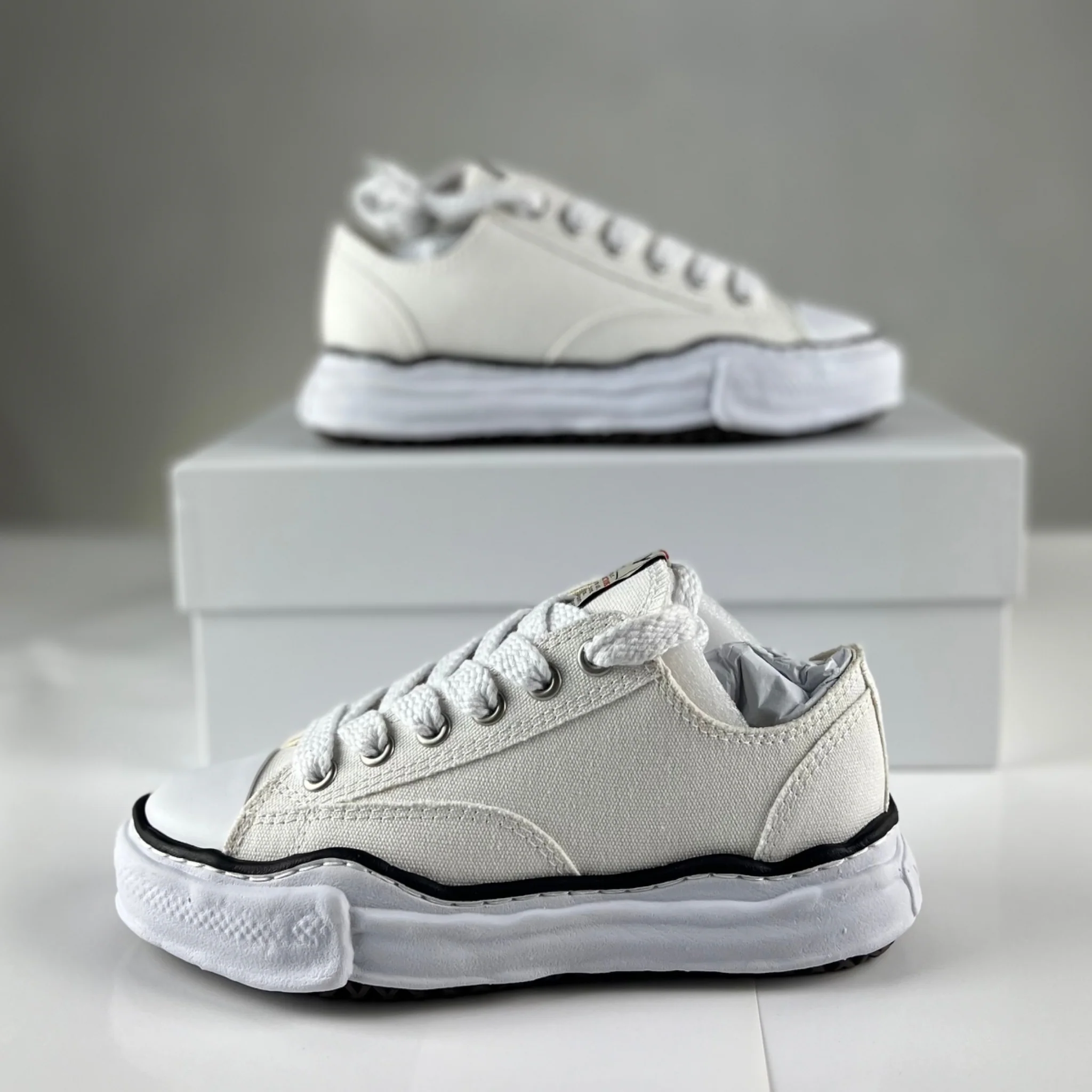 Maison Mihara Yasuhiro Peterson OG Sole Canvas Low White - Image 2