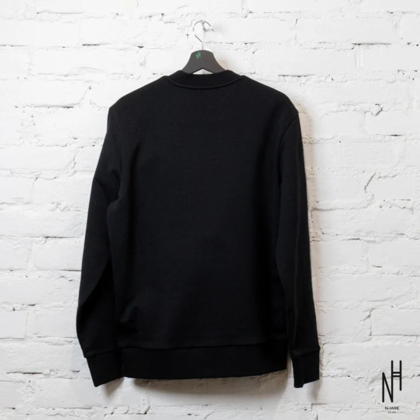 Moncler Logo Patch Cotton Sweatshirt Black - Image 5