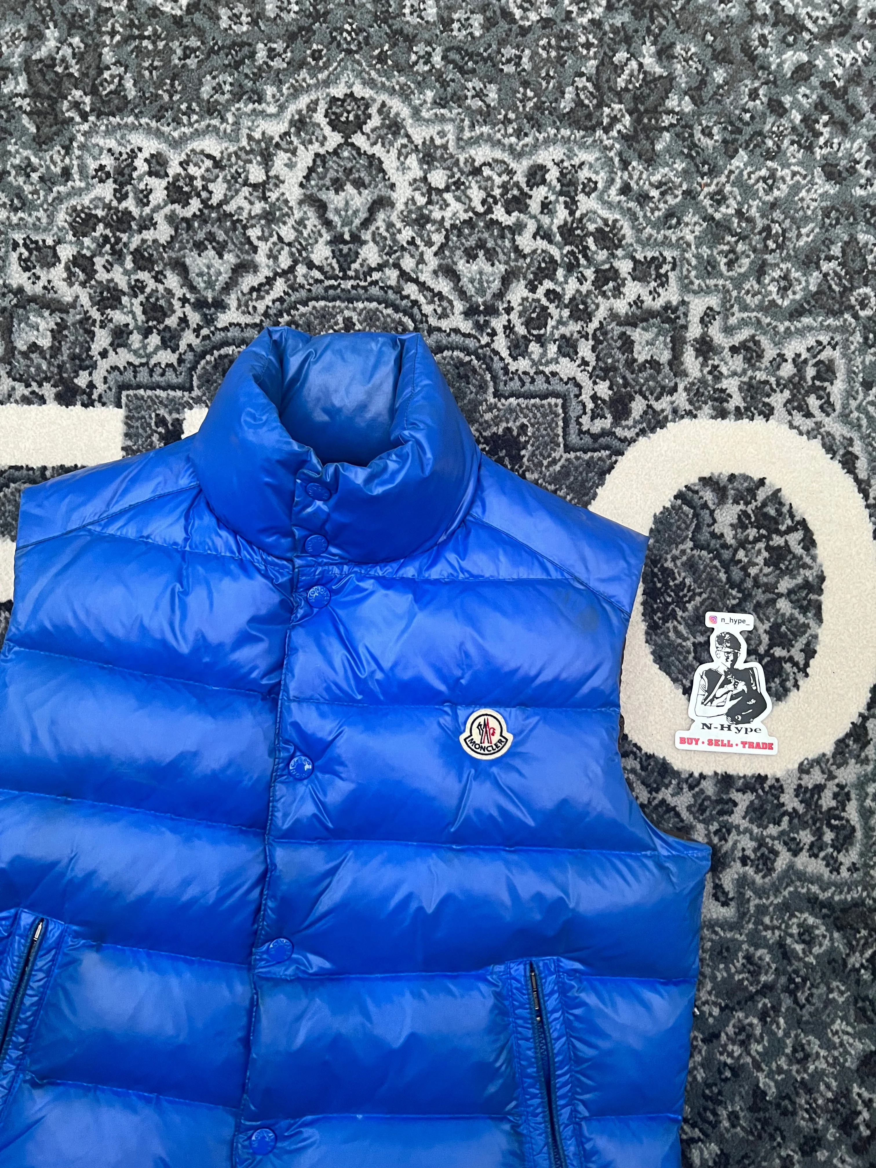 Moncler Tib Down Gilet Blue - Image 2