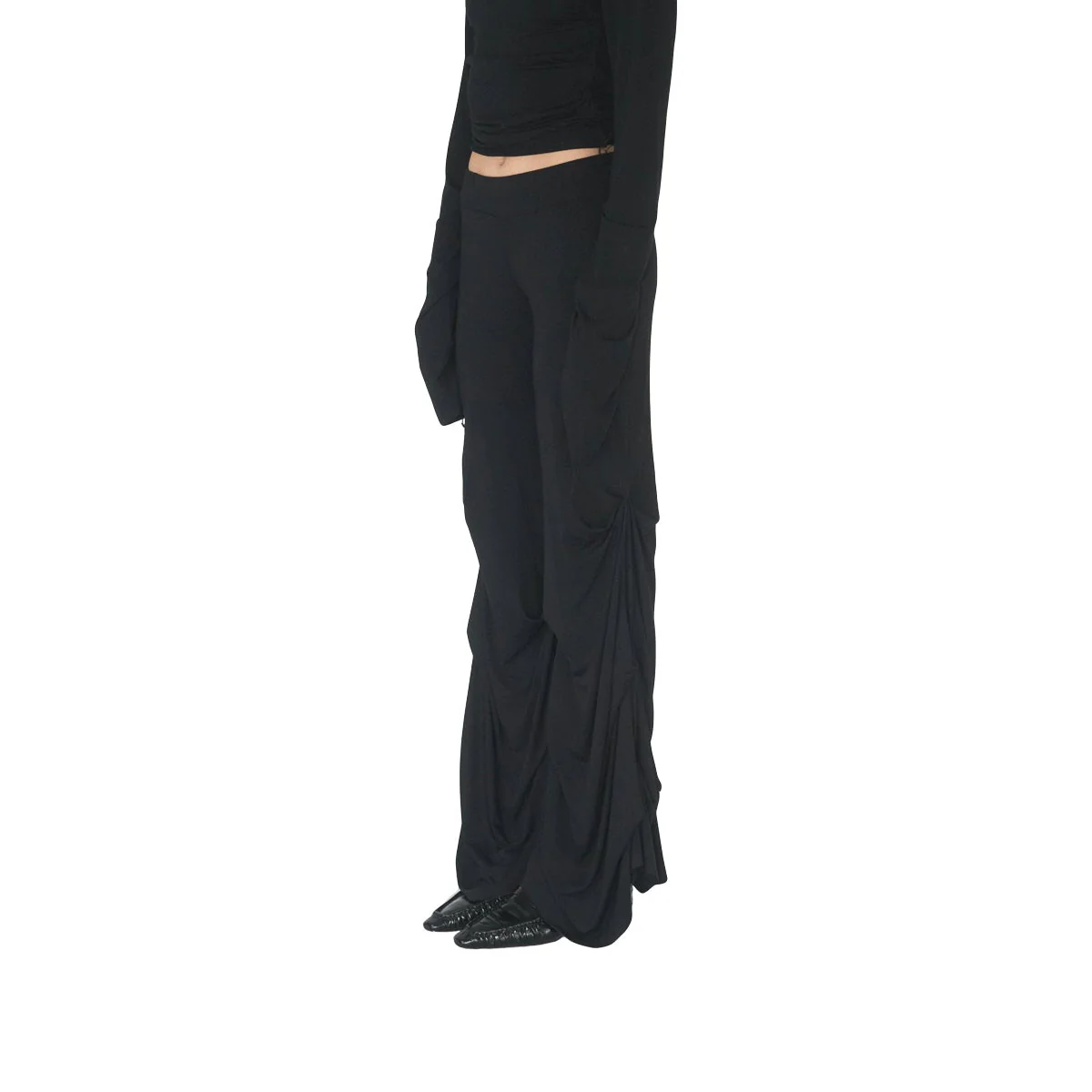 Nawara Mizu Drape Leggings Black - Image 2