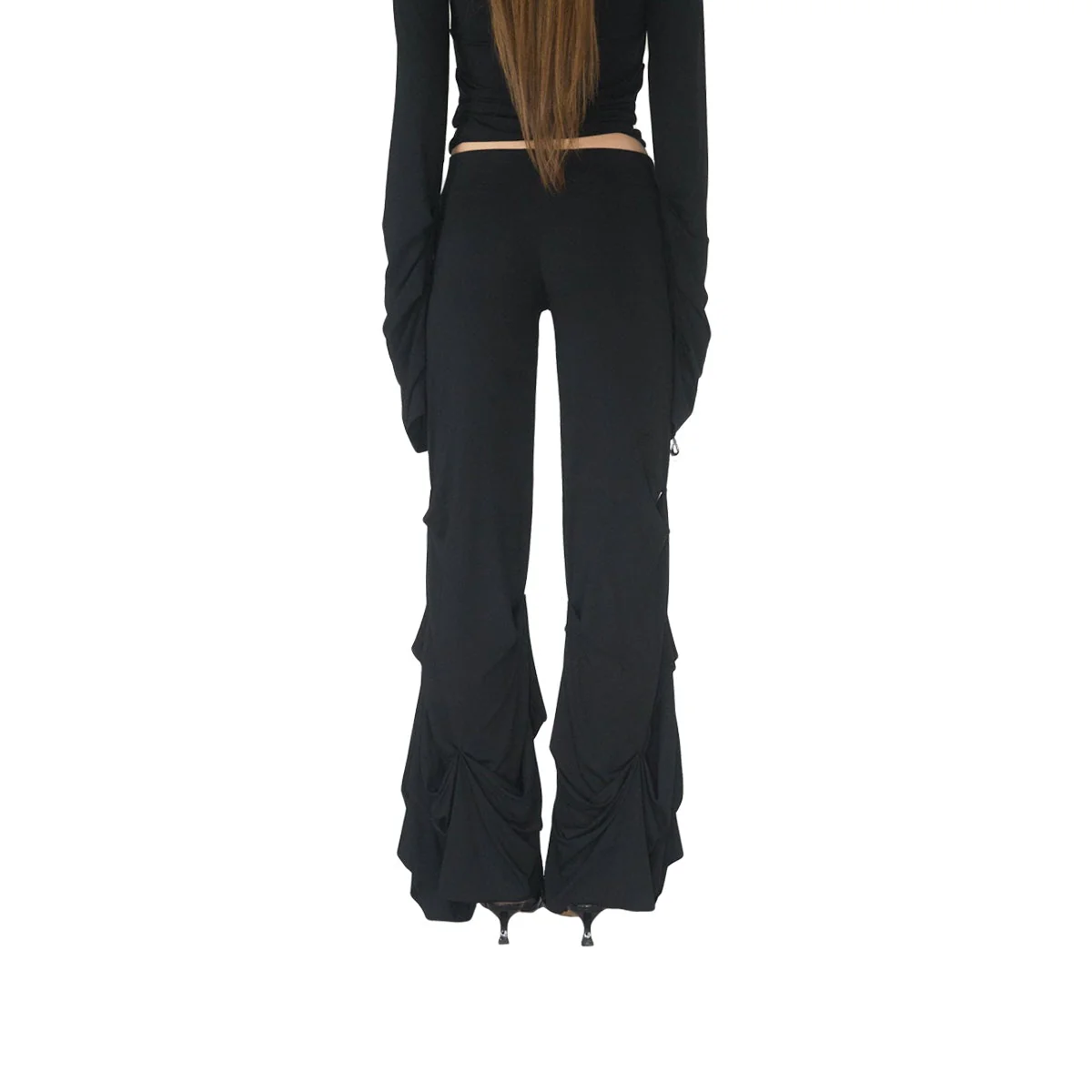Nawara Mizu Drape Leggings Black - Image 3