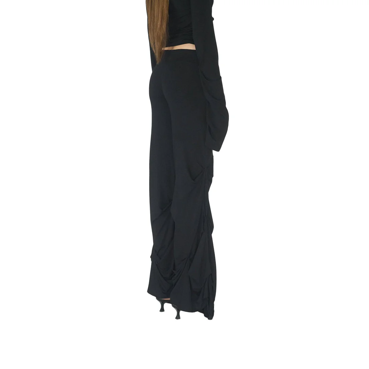 Nawara Mizu Drape Leggings Black - Image 4