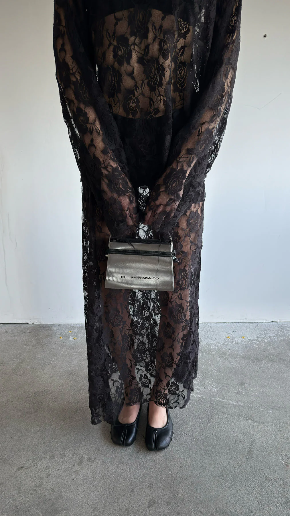 Nawara Rose Mesh Longsleeve Black - Image 2