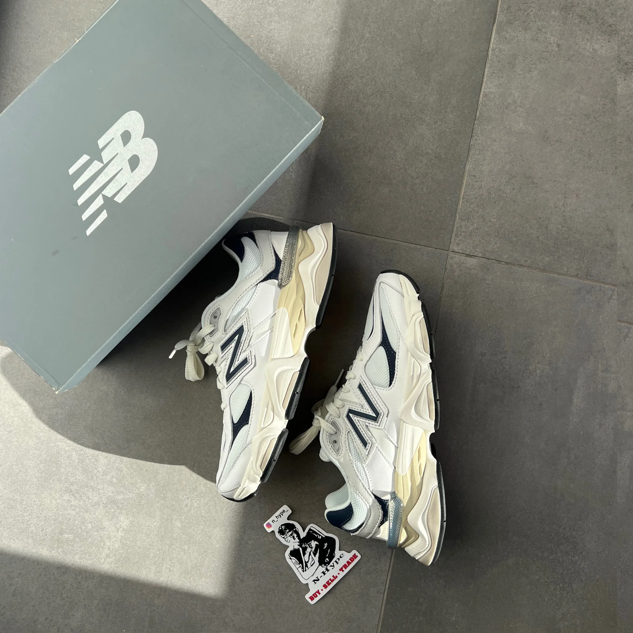 New Balance 9060 White Navy - Image 5
