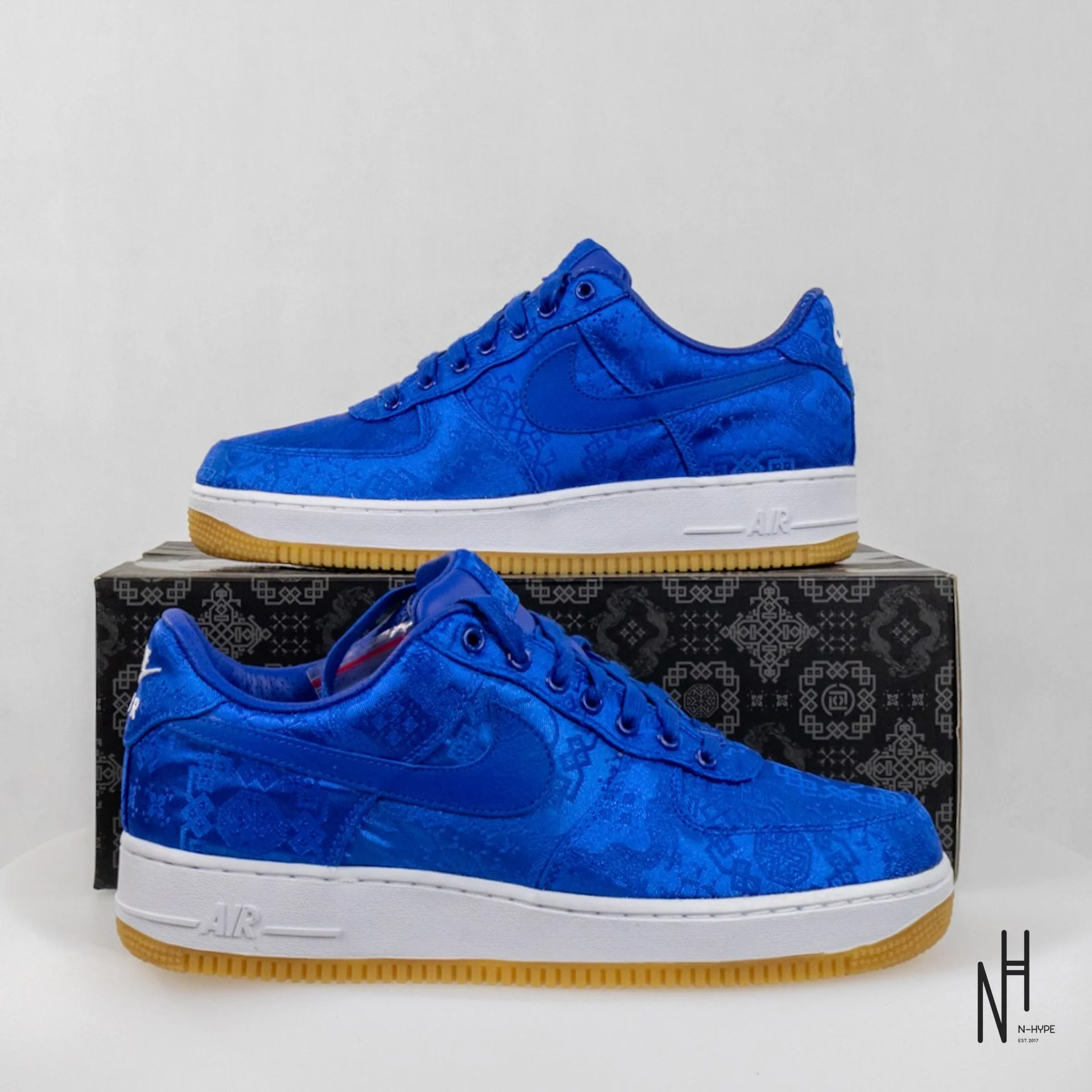 Nike Air Force 1 Low CLOT Blue Silk - Image 4
