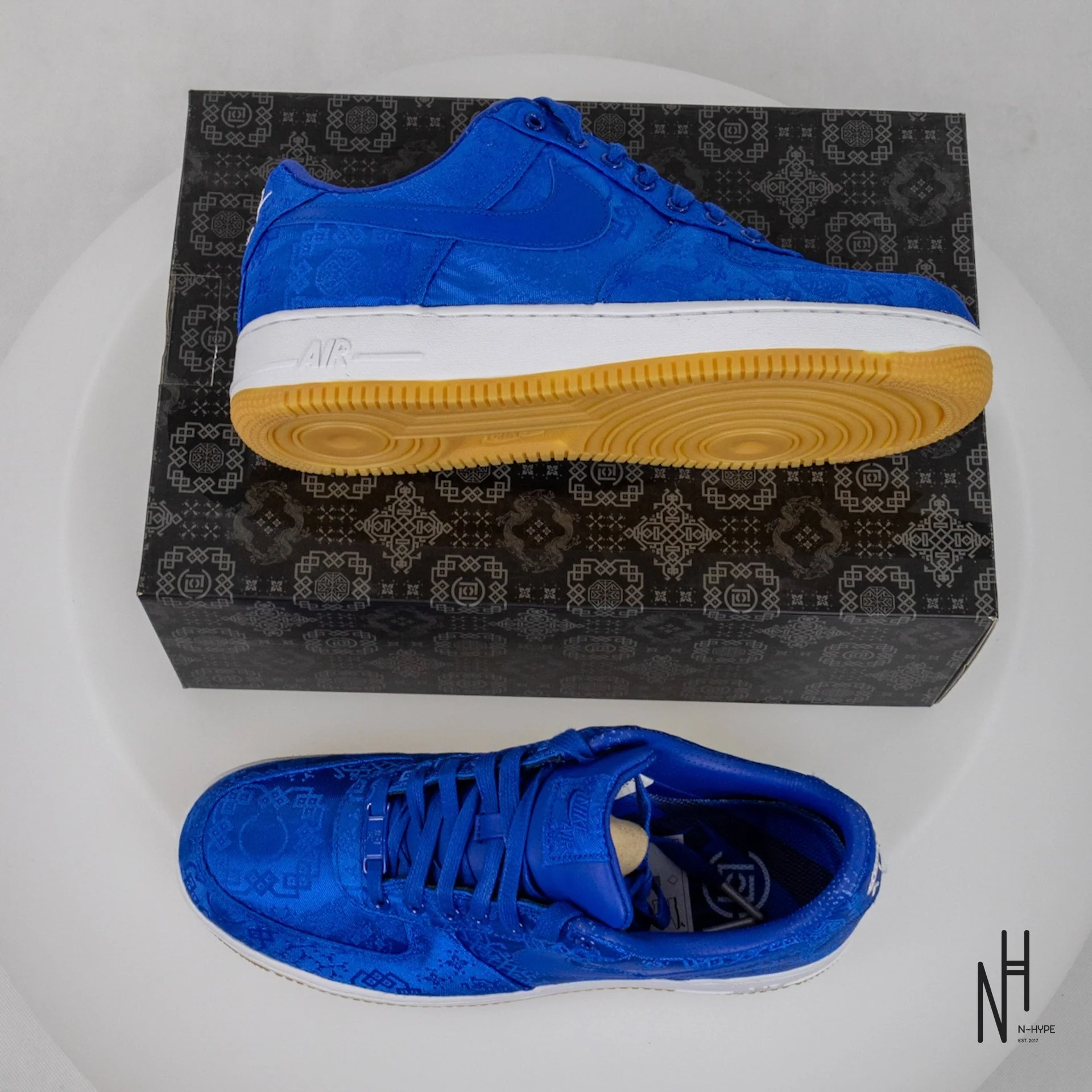 Nike Air Force 1 Low CLOT Blue Silk - Image 8