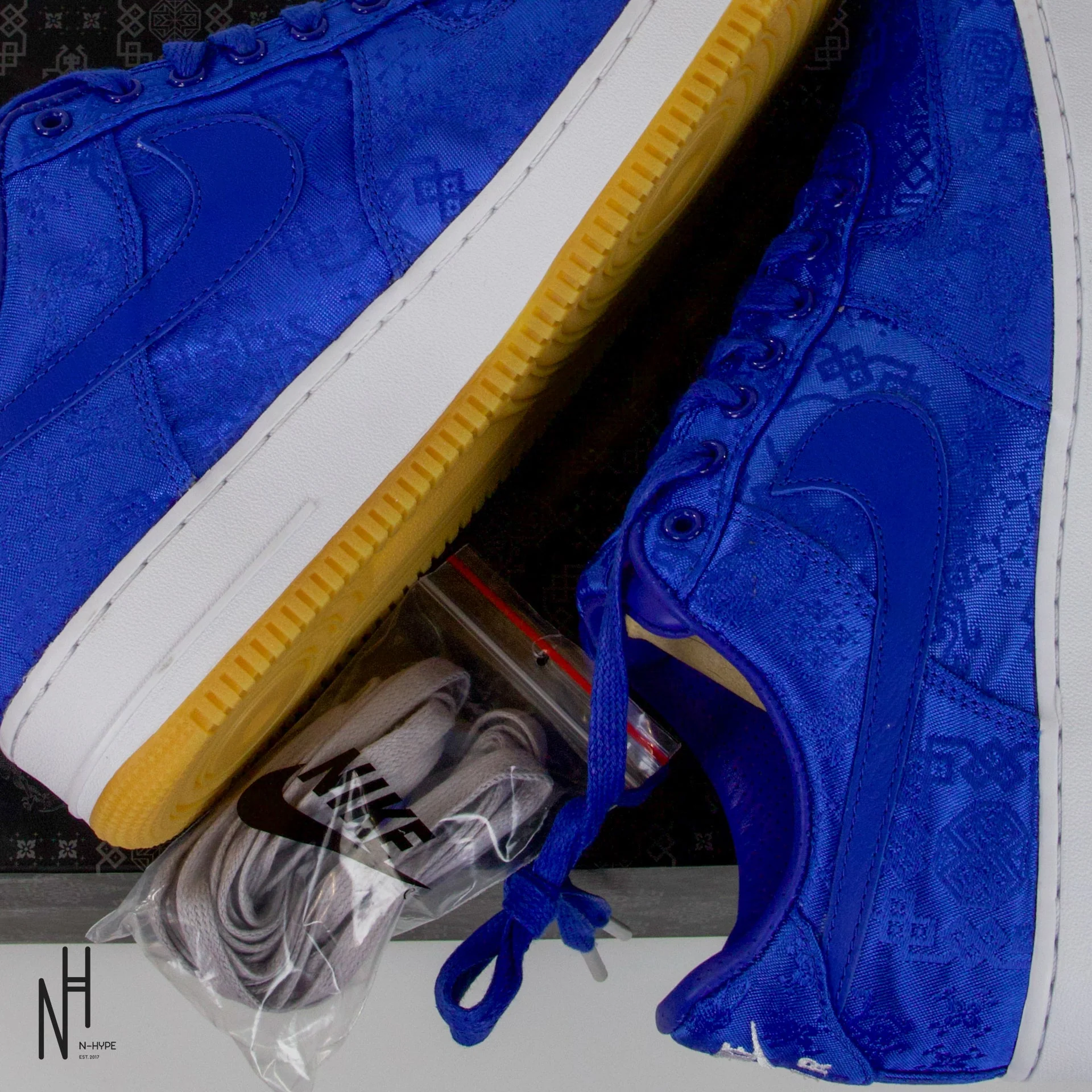 Nike Air Force 1 Low CLOT Blue Silk - Image 9