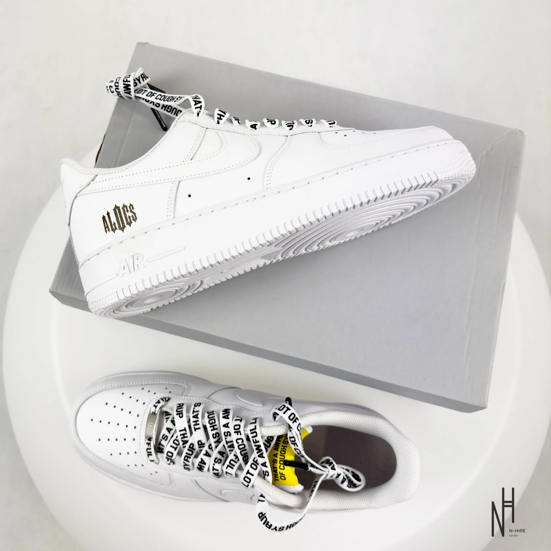Nike Air Force 1 Low White '07 x Cough Syrup ALOCS ComplexCon Exclusive - Image 2