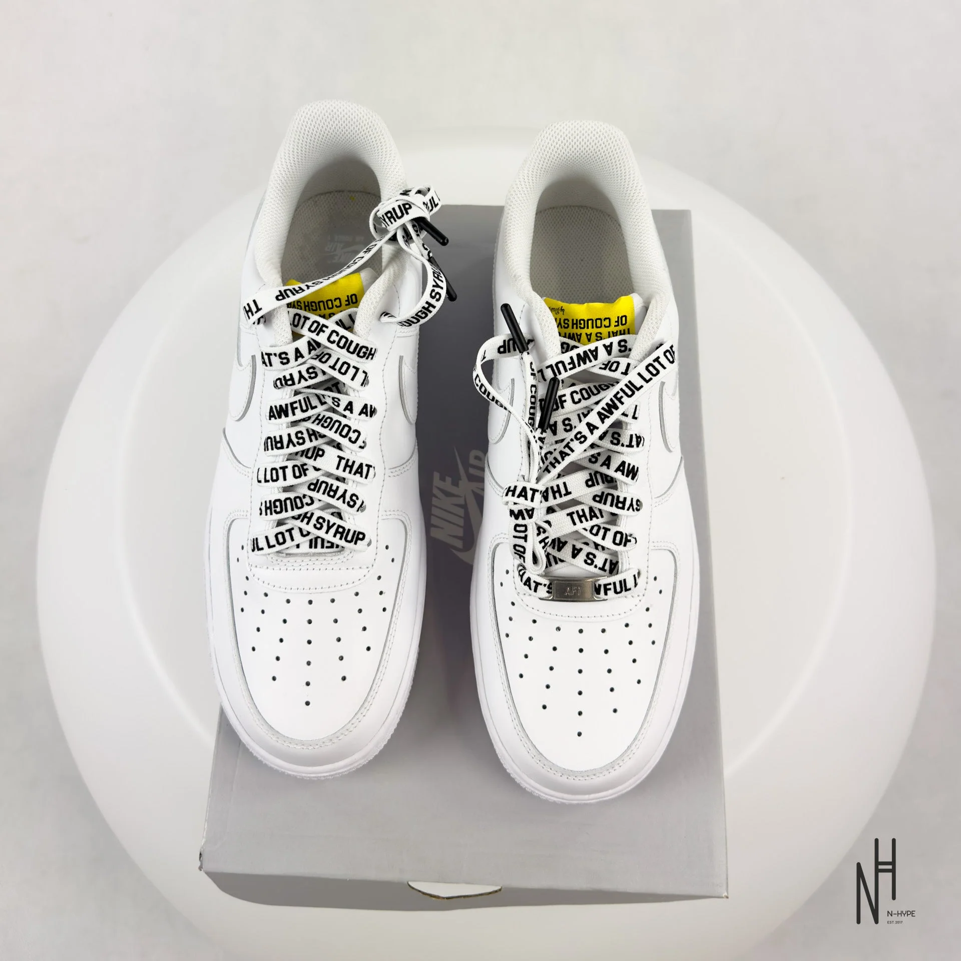 Nike Air Force 1 Low White '07 x Cough Syrup ALOCS ComplexCon Exclusive - Image 4