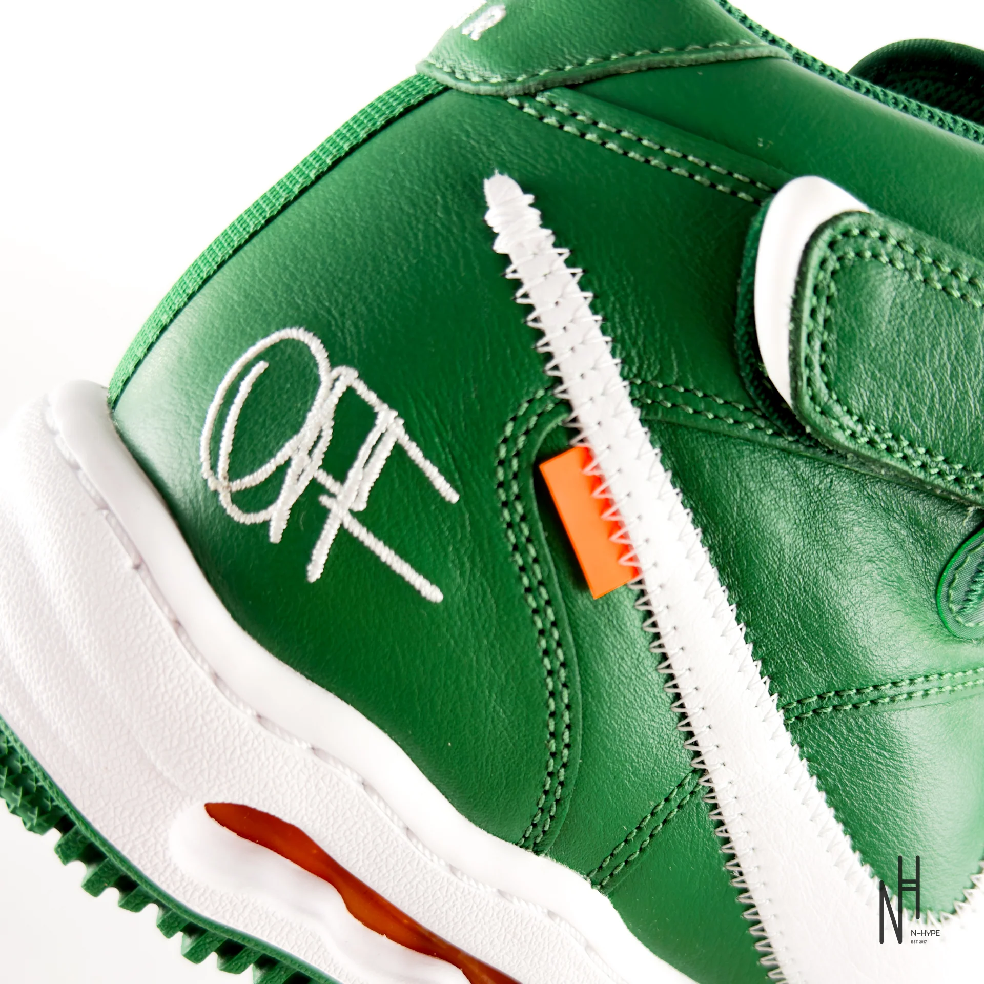 Nike Air Force 1 Mid Off-White Pine Green - Image 11