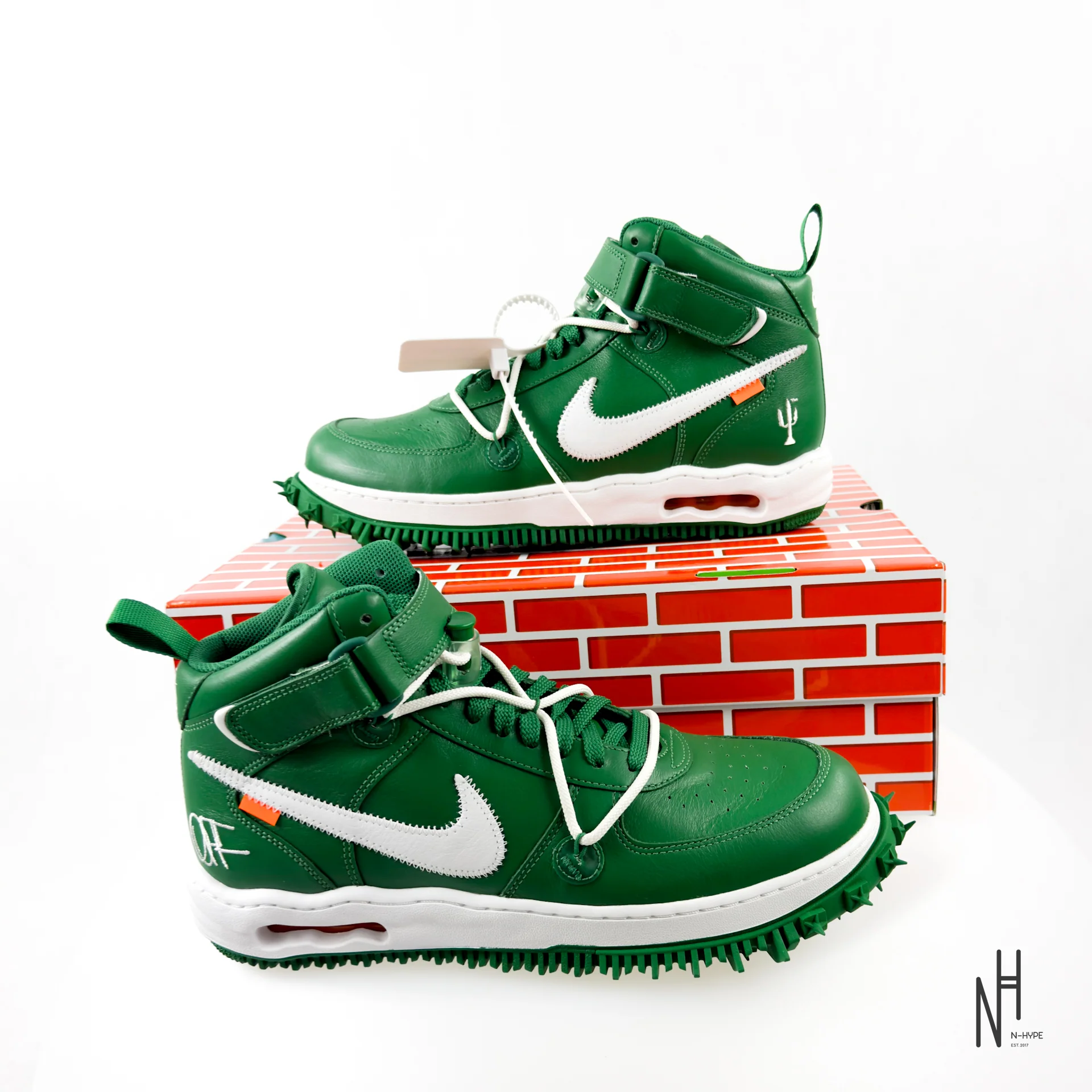 Nike Air Force 1 Mid Off-White Pine Green - Image 4