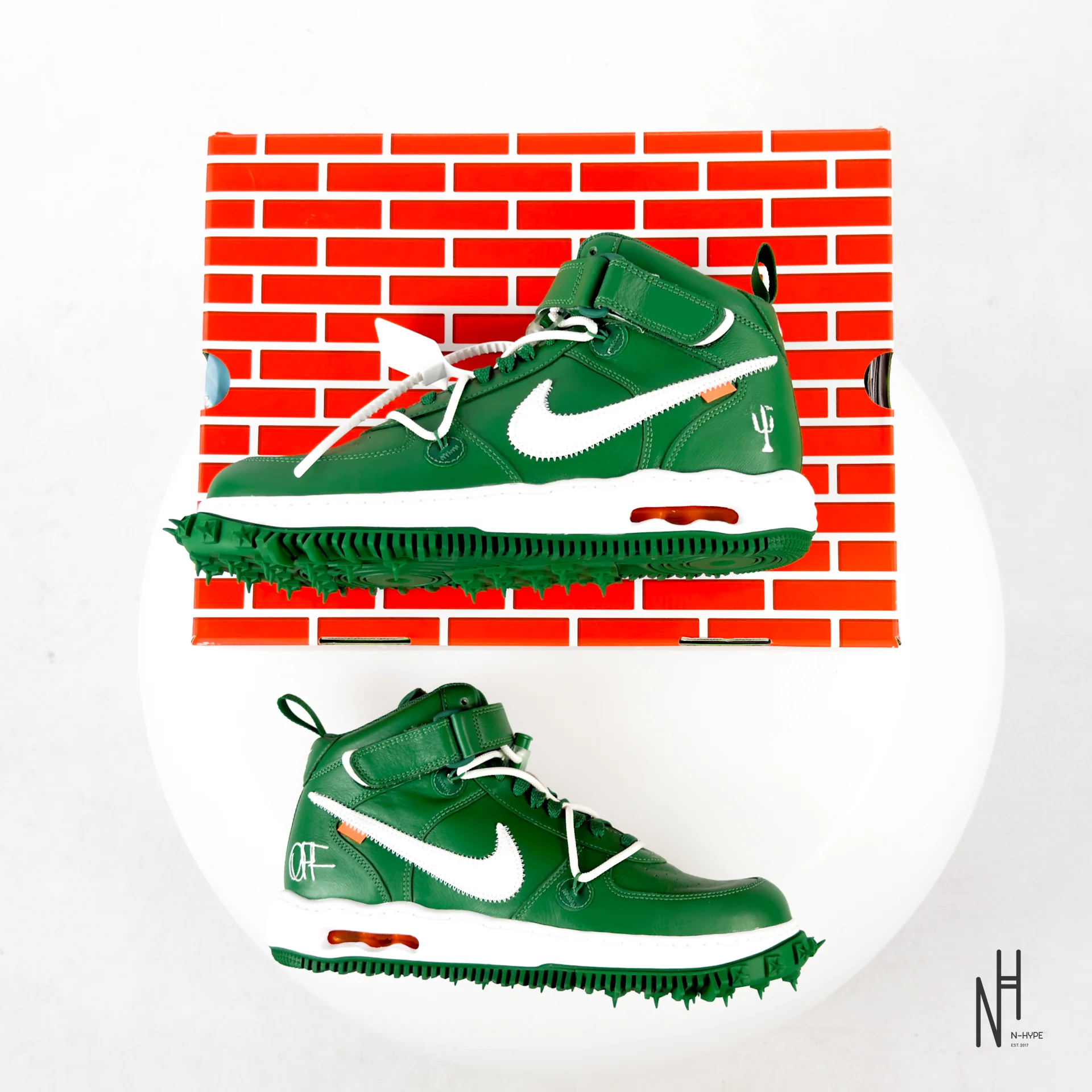 Nike Air Force 1 Mid Off-White Pine Green - Image 5