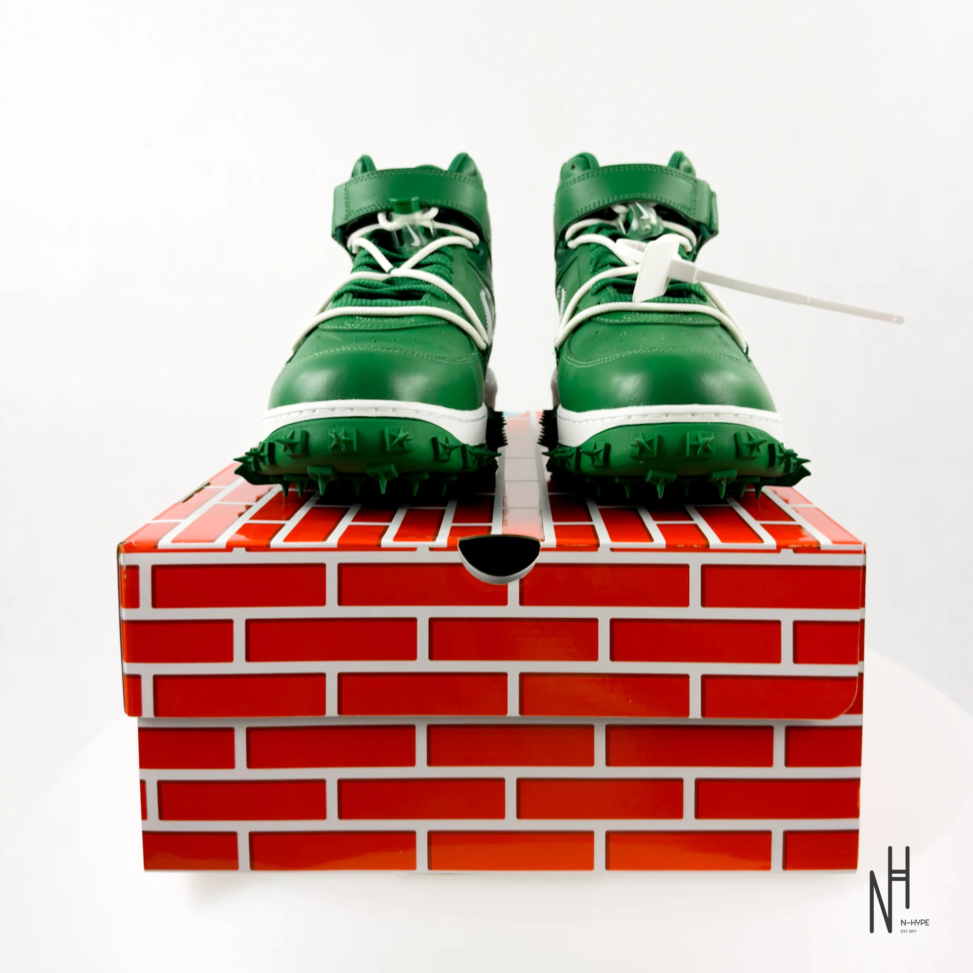 Nike Air Force 1 Mid Off-White Pine Green - Image 8