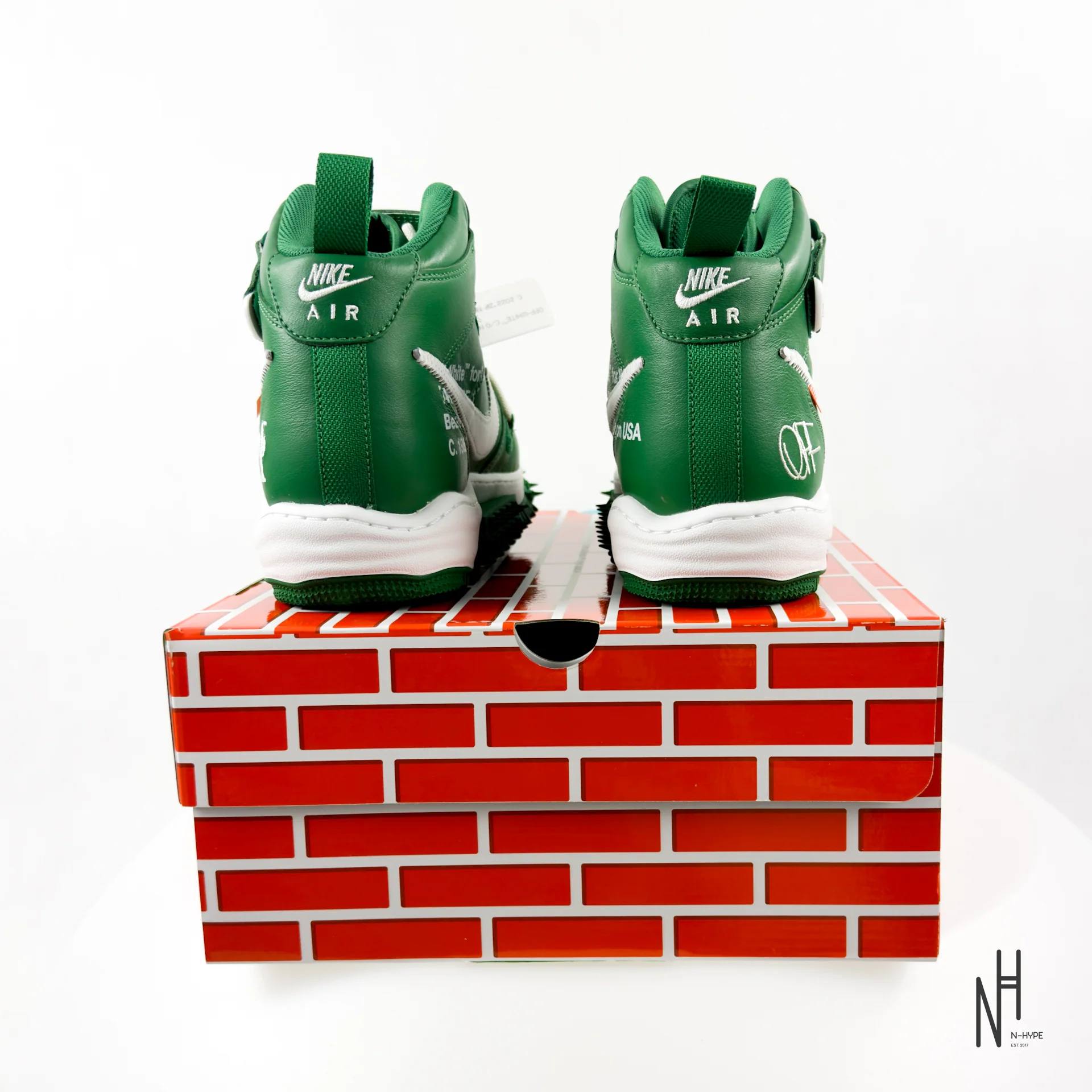 Nike Air Force 1 Mid Off-White Pine Green - Image 9