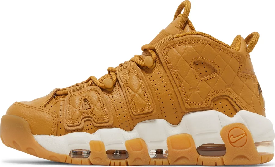 Nike Air More Uptempo Quilted Wheat Gum Light Brown (Women's) - Image 2