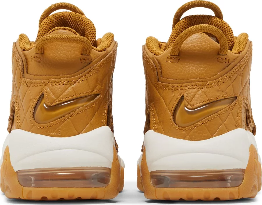 Nike Air More Uptempo Quilted Wheat Gum Light Brown (Women's) - Image 3