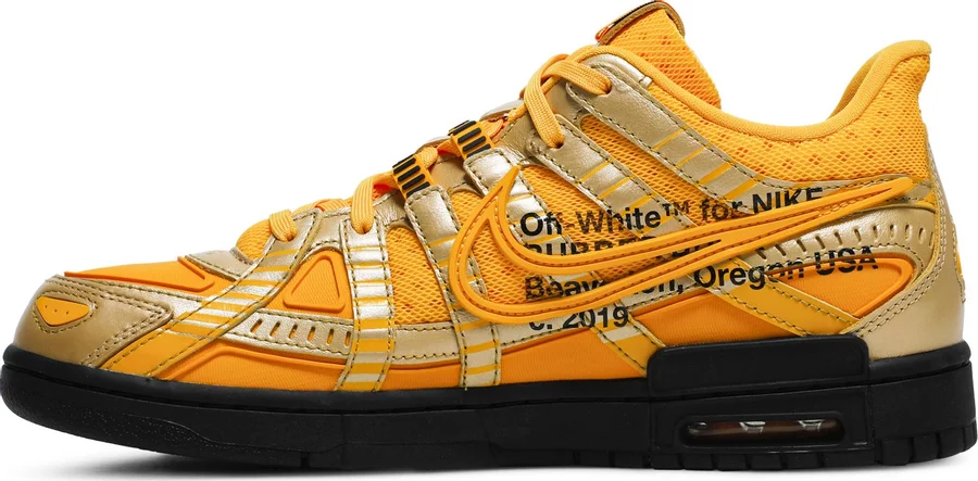 Nike Air Rubber Dunk Off-White University Gold - Image 2