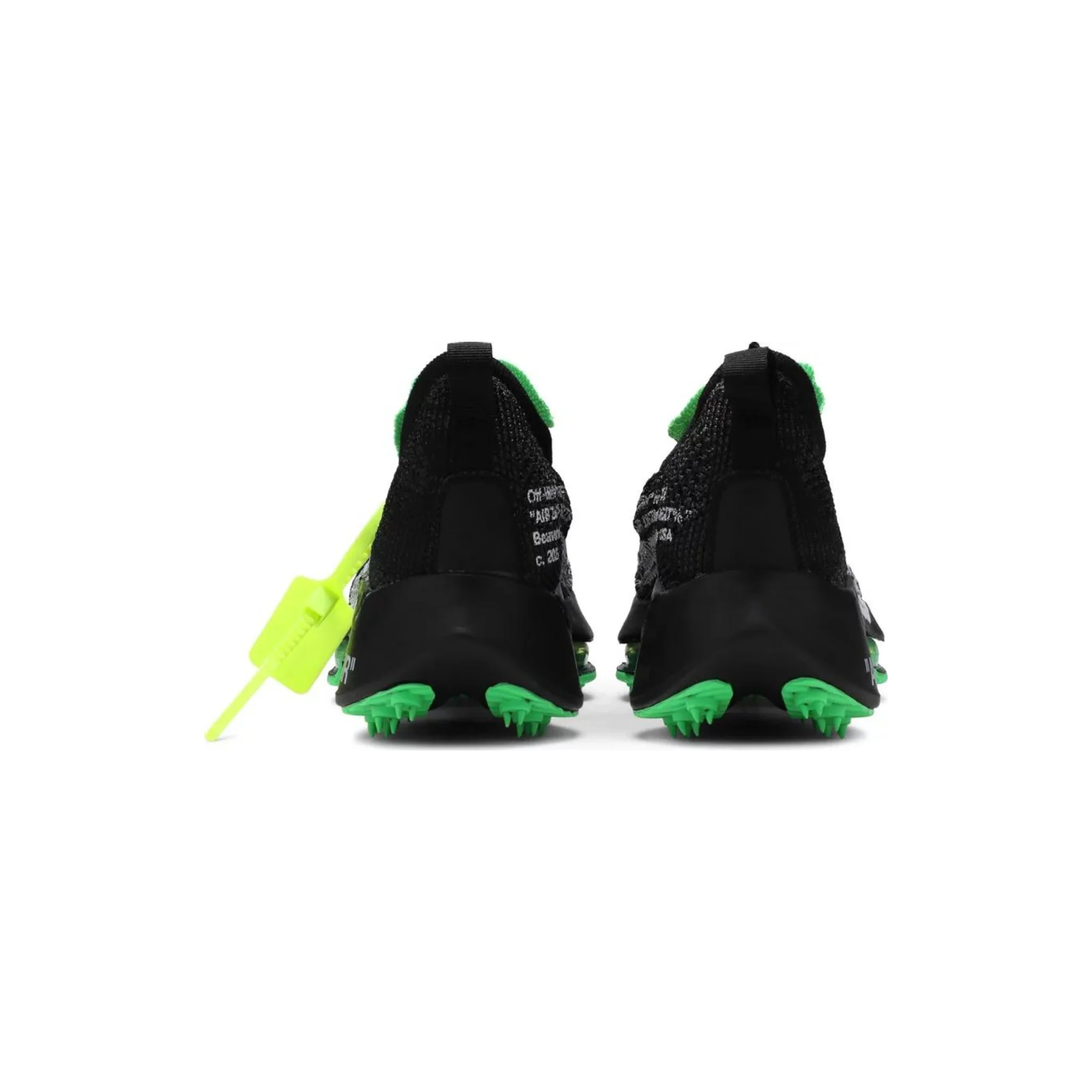 Nike Air Zoom Tempo Next% Flyknit Off-White Black Scream Green - Image 3