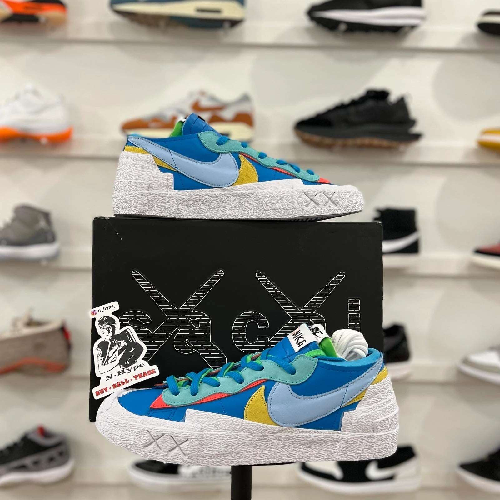 Nike Blazer Low sacai KAWS Neptune Blue - Image 4