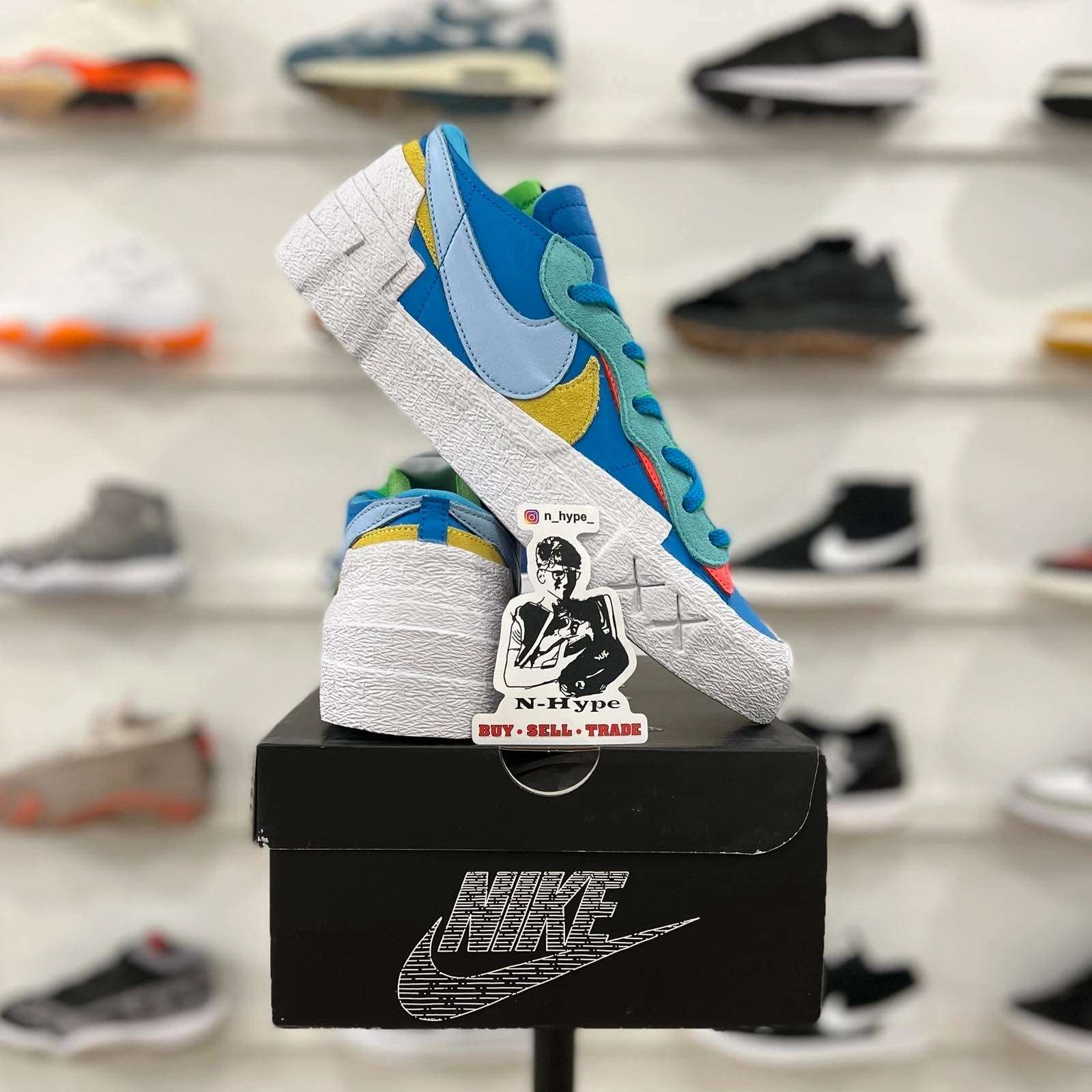 Nike Blazer Low sacai KAWS Neptune Blue - Image 5