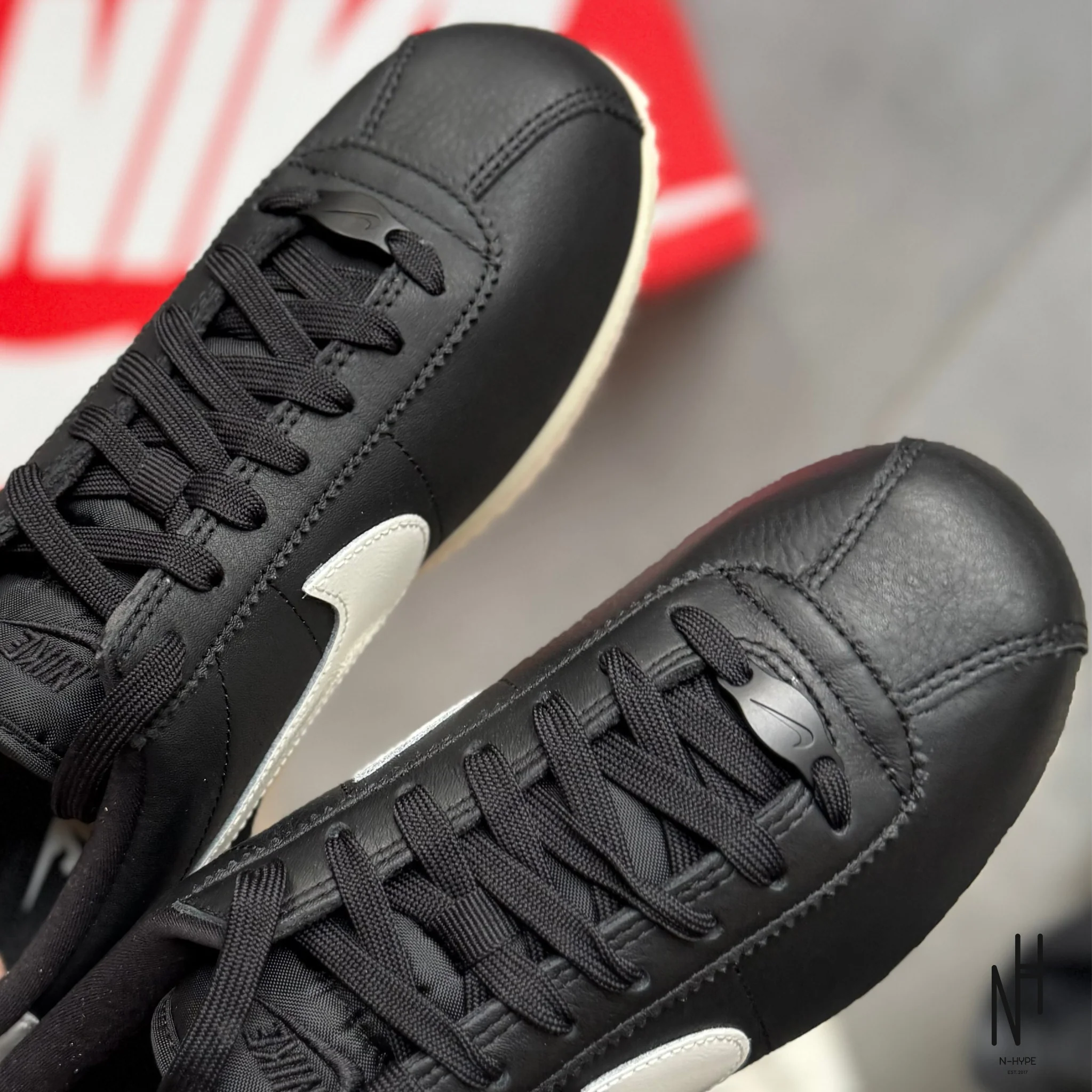 Nike Cortez 23 Premium Black Sail (Women's) - Image 8