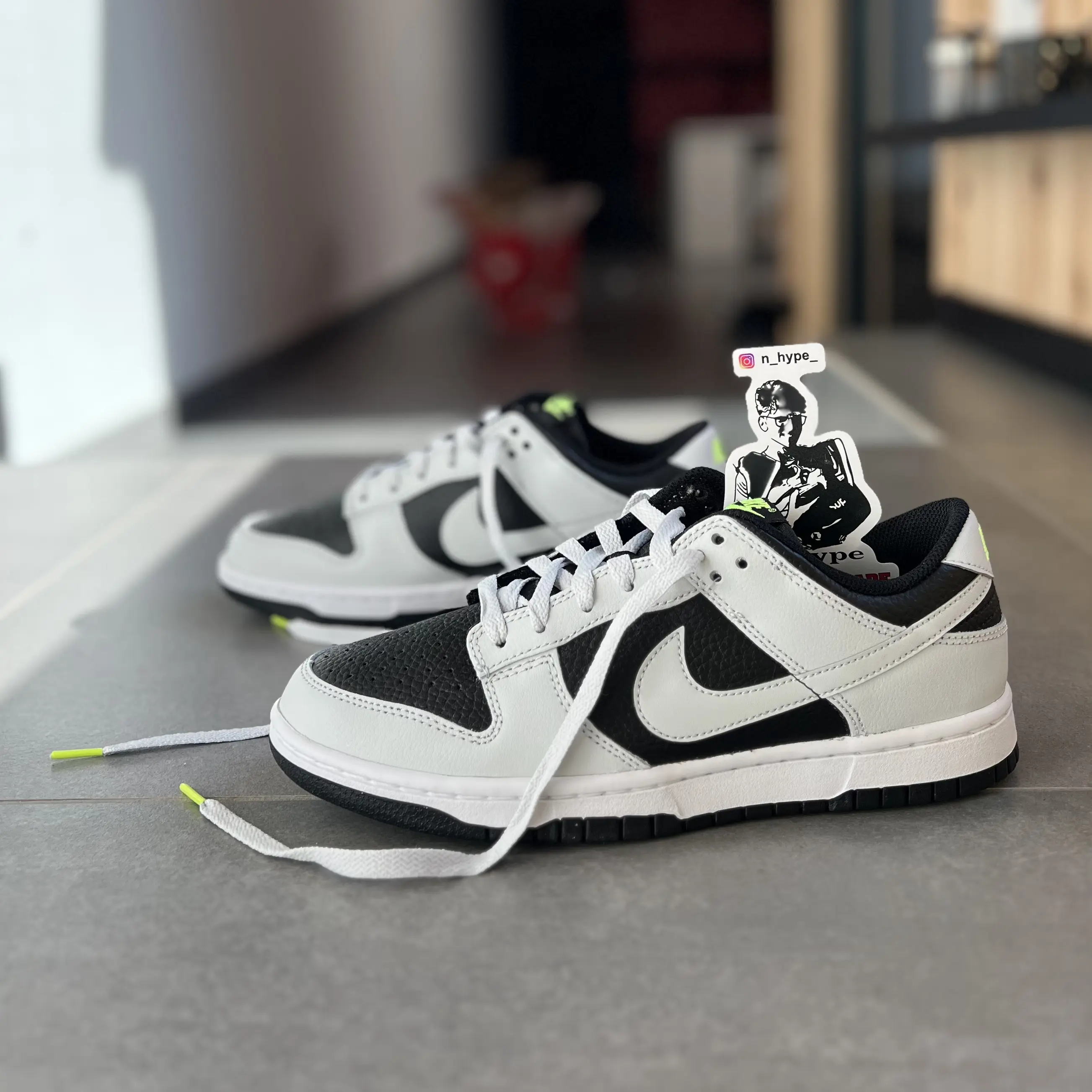 Nike Dunk Low Grey Panda Volt - Image 2