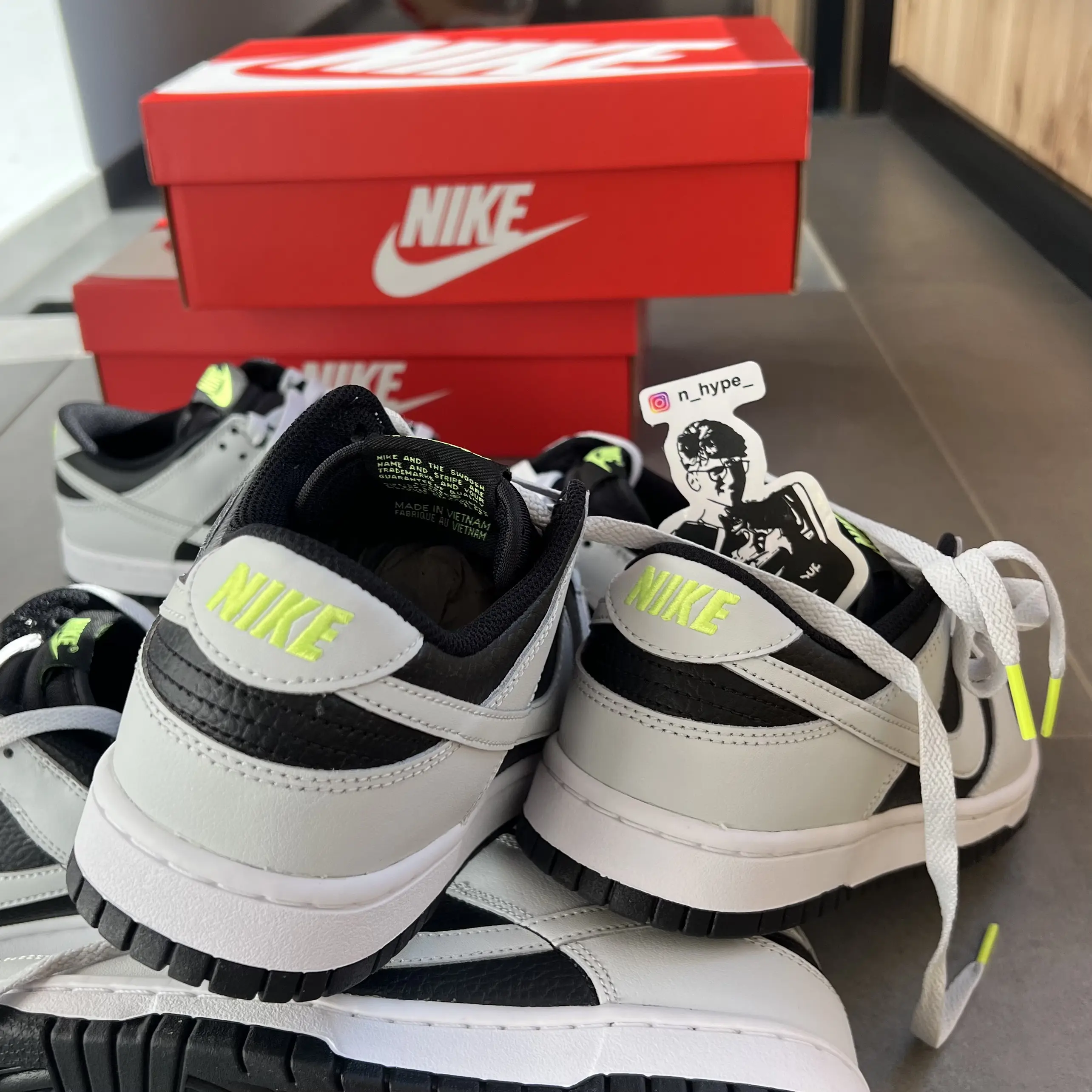 Nike Dunk Low Grey Panda Volt - Image 6