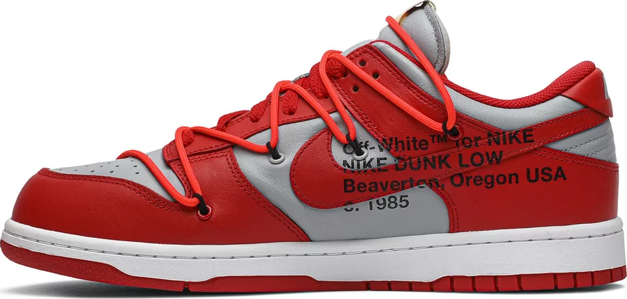 Nike Dunk Low Off-White University Red - Image 2