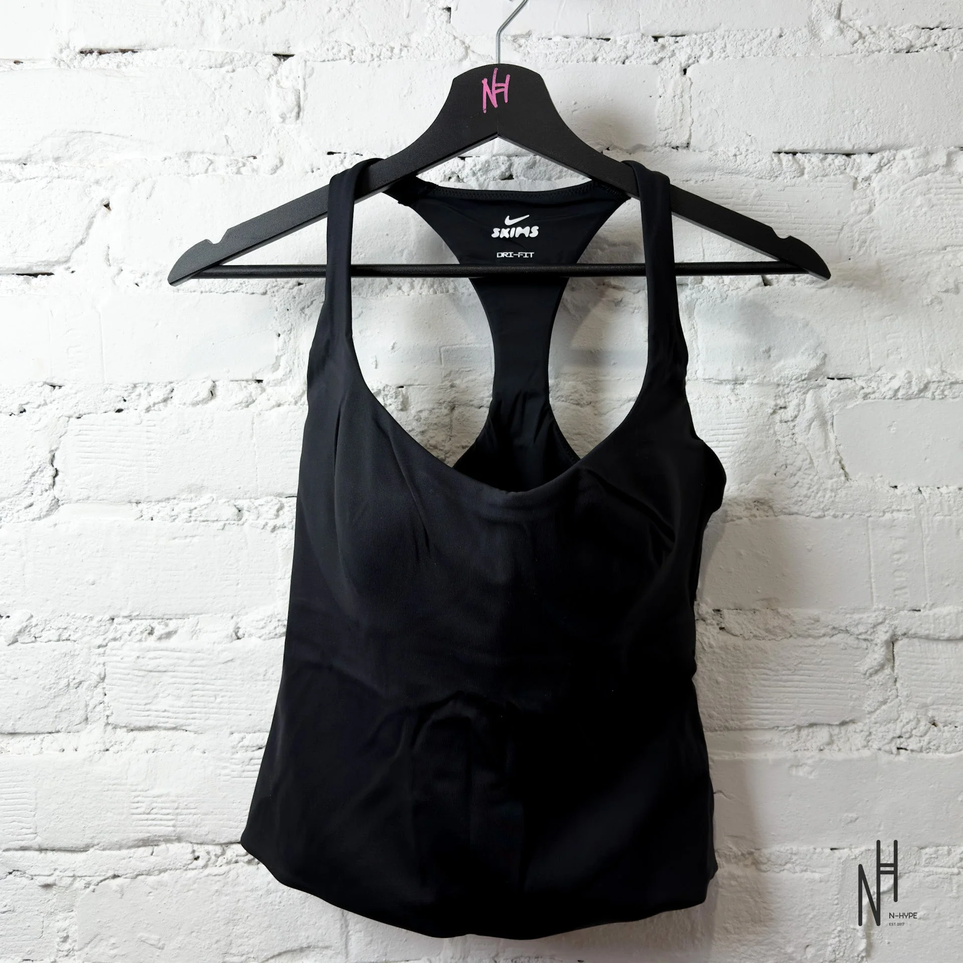 Nike Skims Matte Racer Back Tank Obsidian
