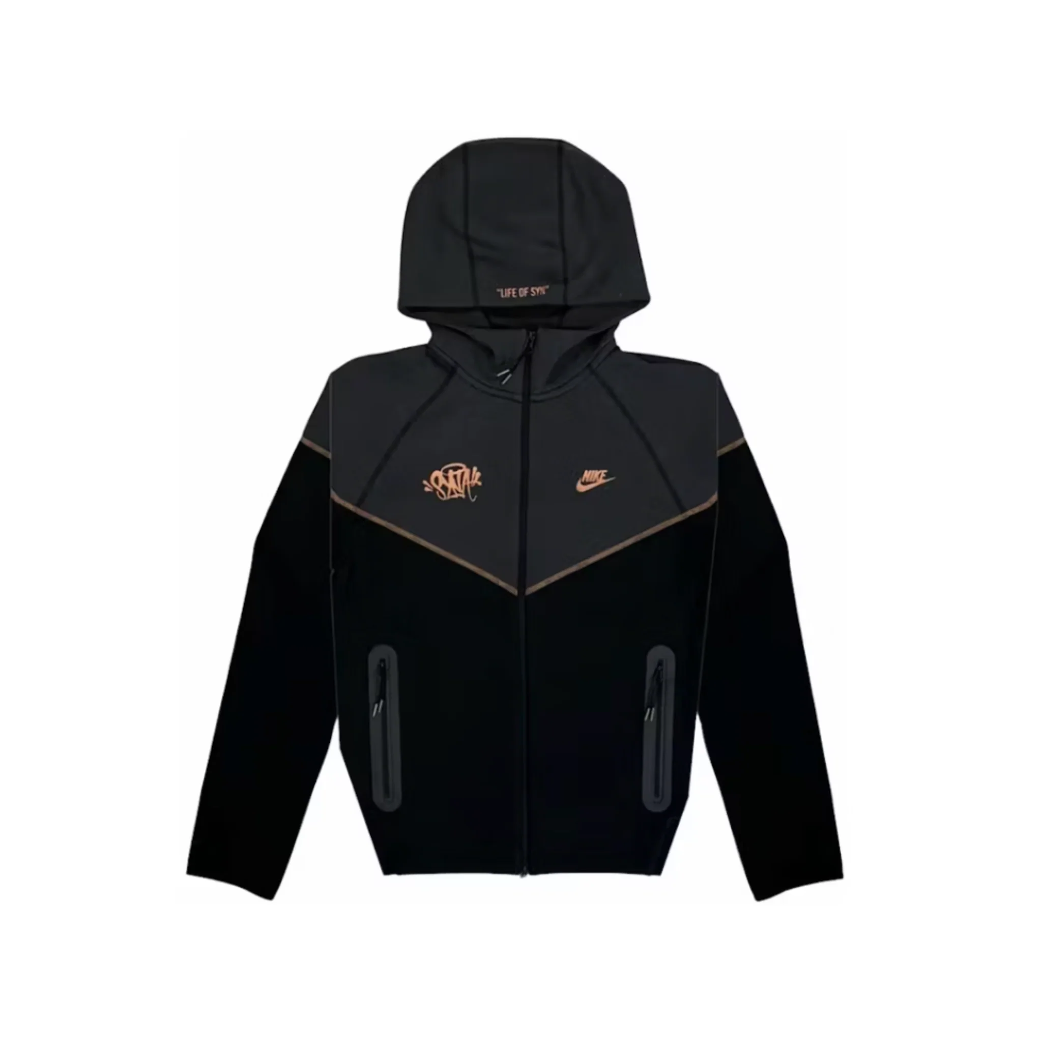 Nike Sportswear Tech Fleece x Central Cee Full Zip Hoodie Black/Metallic Red Bronze