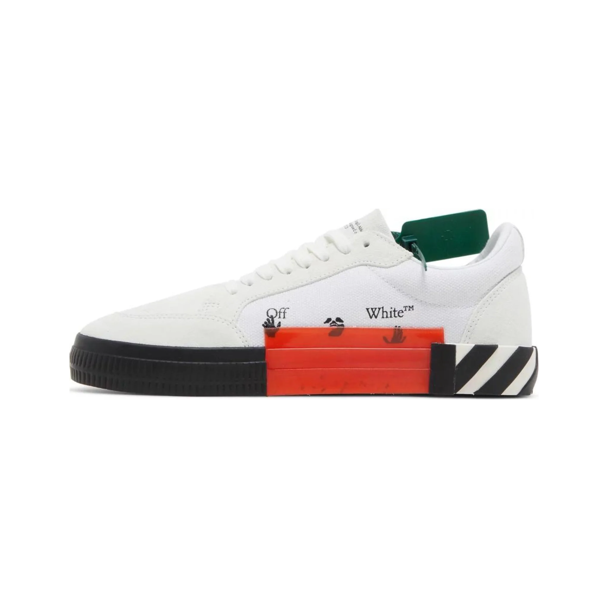 OFF-WHITE Low Vulcanized Canvas Suede White Navy Blue - Image 2