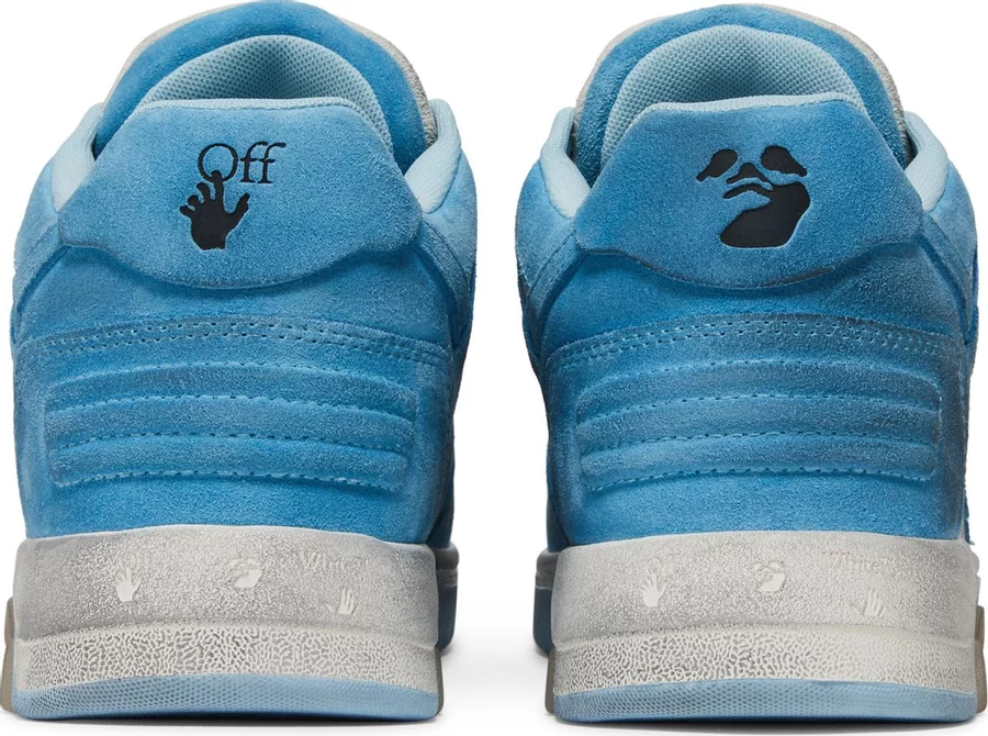 OFF-WHITE OOO Low Out Of Office Suede White Light Blue - Image 3