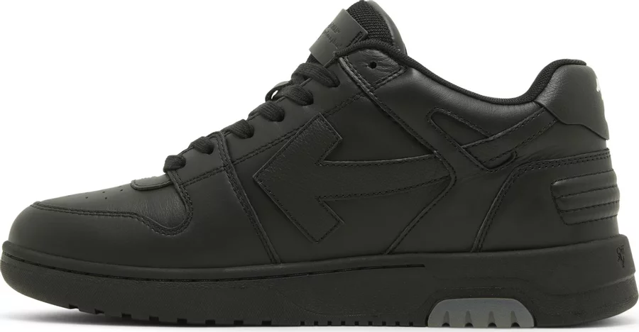 OFF-WHITE Out Of Office OOO "For Walking" Low Tops Black White (SS22) - Image 2