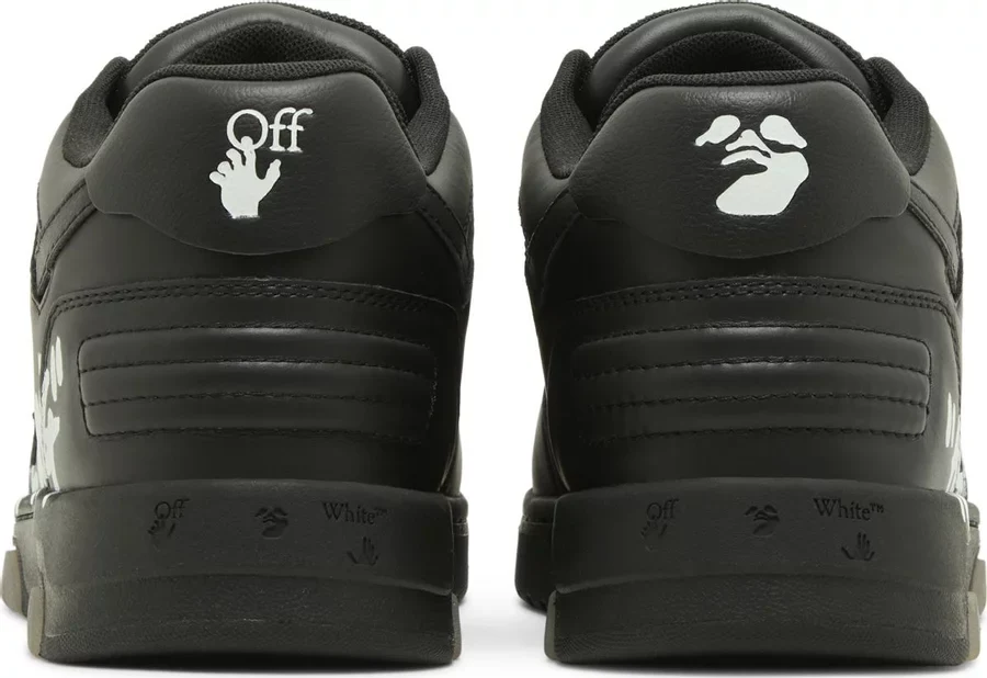 OFF-WHITE Out Of Office OOO "For Walking" Low Tops Black White (SS22) - Image 3