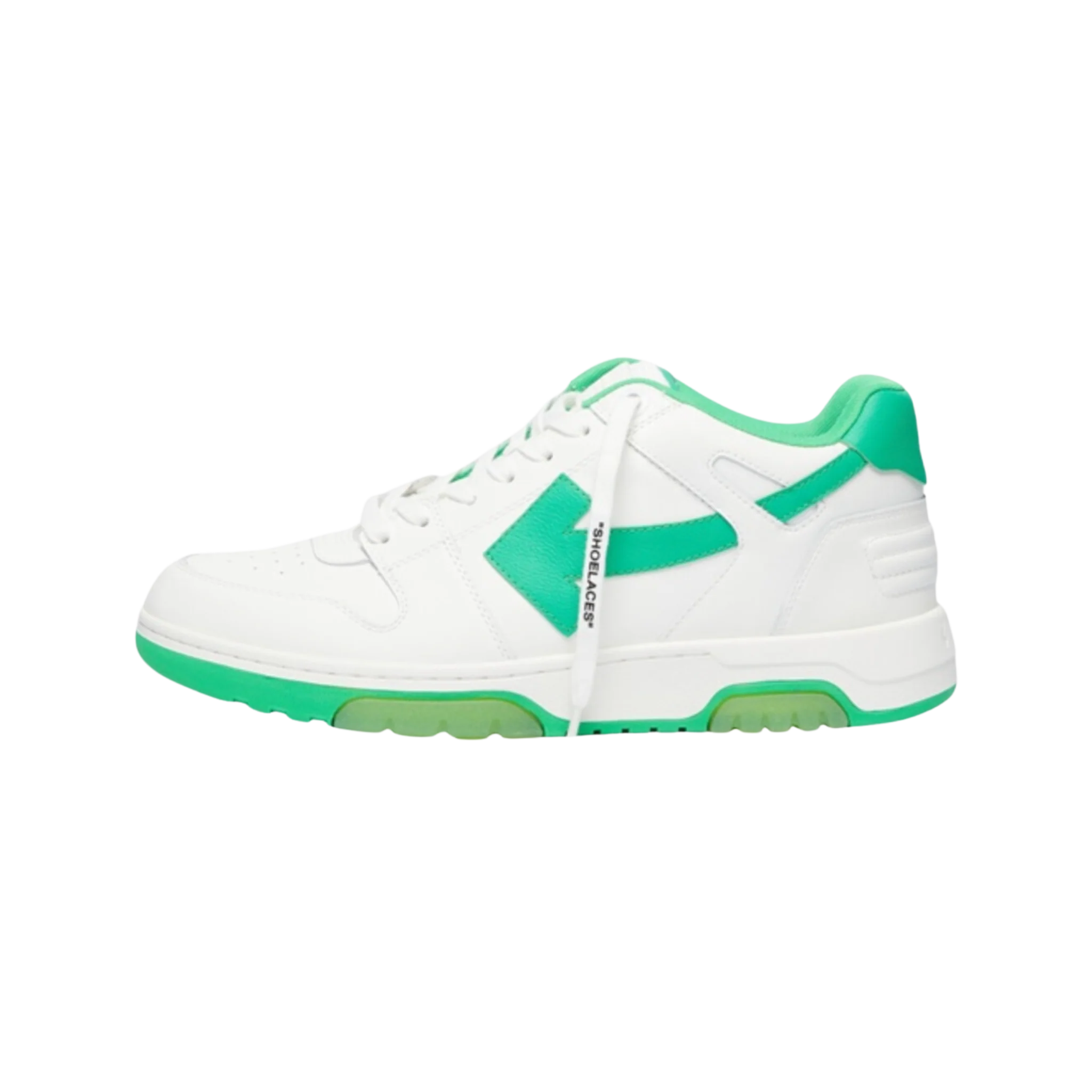 OFF-WHITE Out Of Office "OOO" Low Tops White Green - Image 2
