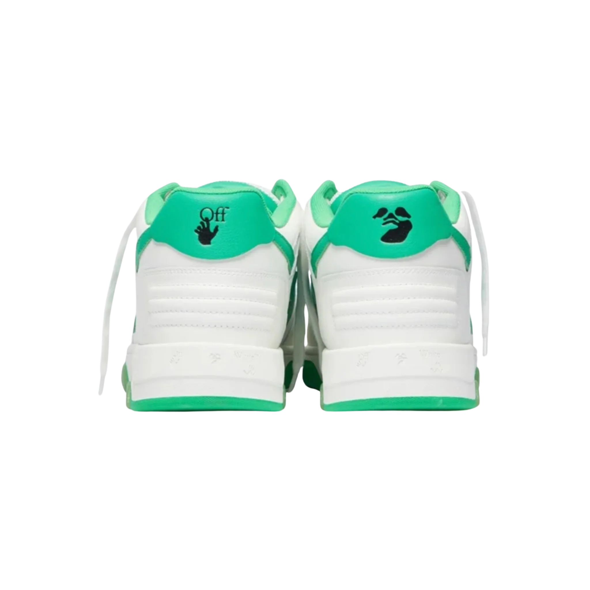 OFF-WHITE Out Of Office "OOO" Low Tops White Green - Image 3