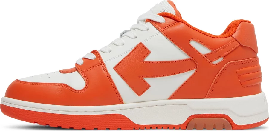 OFF-WHITE Out Of Office OOO Low Tops White Orange - Image 2