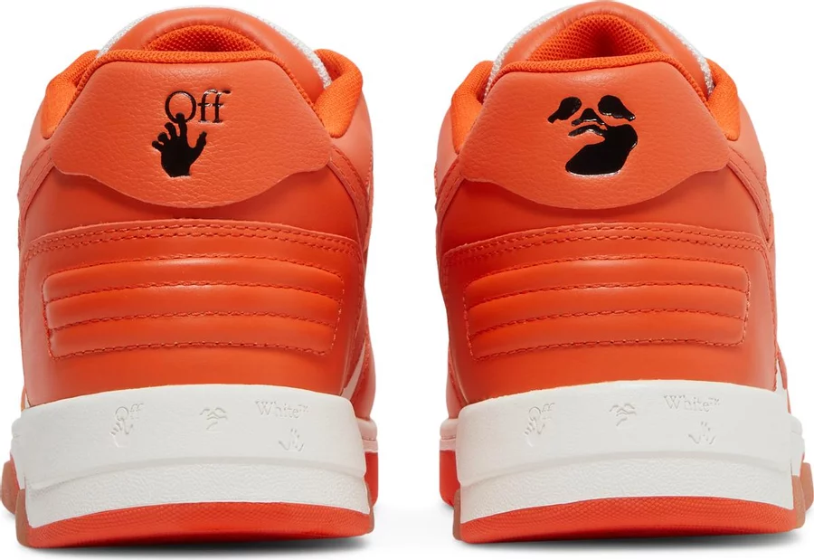 OFF-WHITE Out Of Office OOO Low Tops White Orange - Image 3