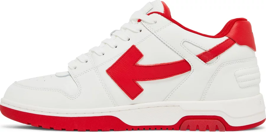 OFF-WHITE Out Of Office "OOO" Low Tops White Red - Image 2