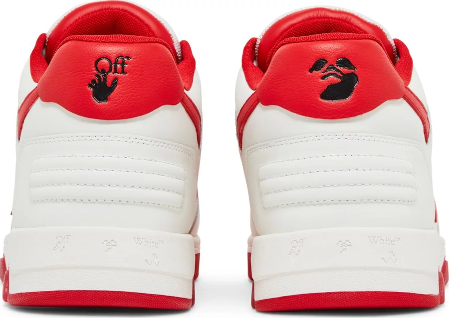 OFF-WHITE Out Of Office "OOO" Low Tops White Red - Image 3