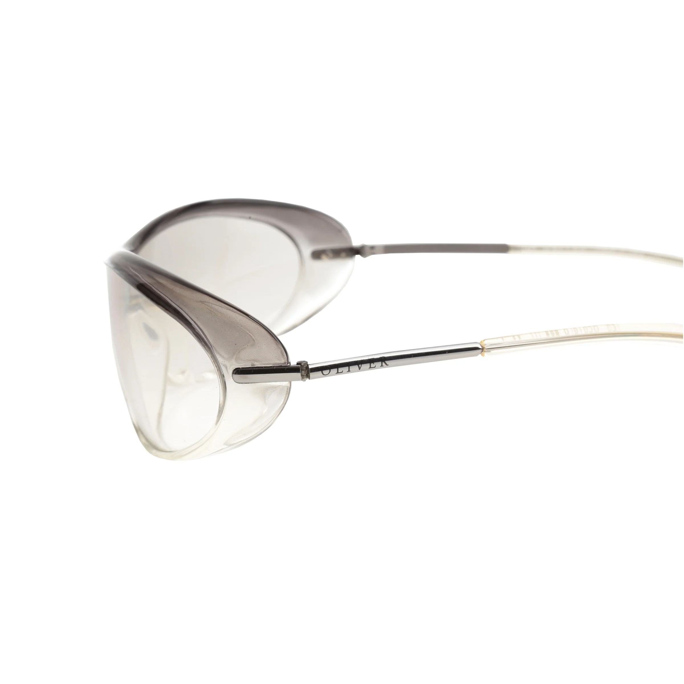 Oliver by Valentino 90's Transparent White Sunglasses - Image 3