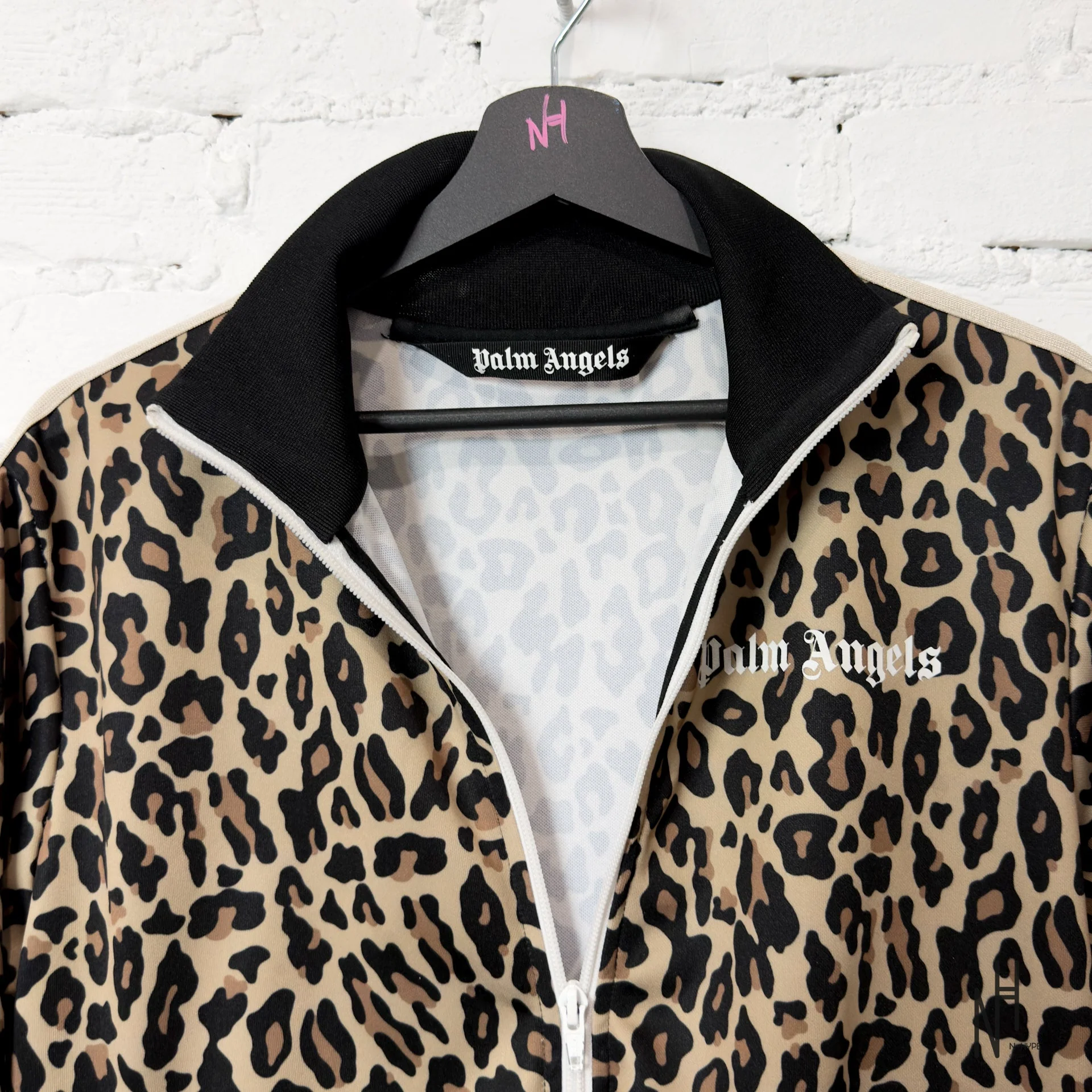 Palm Angels Leopard Jacquard Zipped Jacket - Image 2
