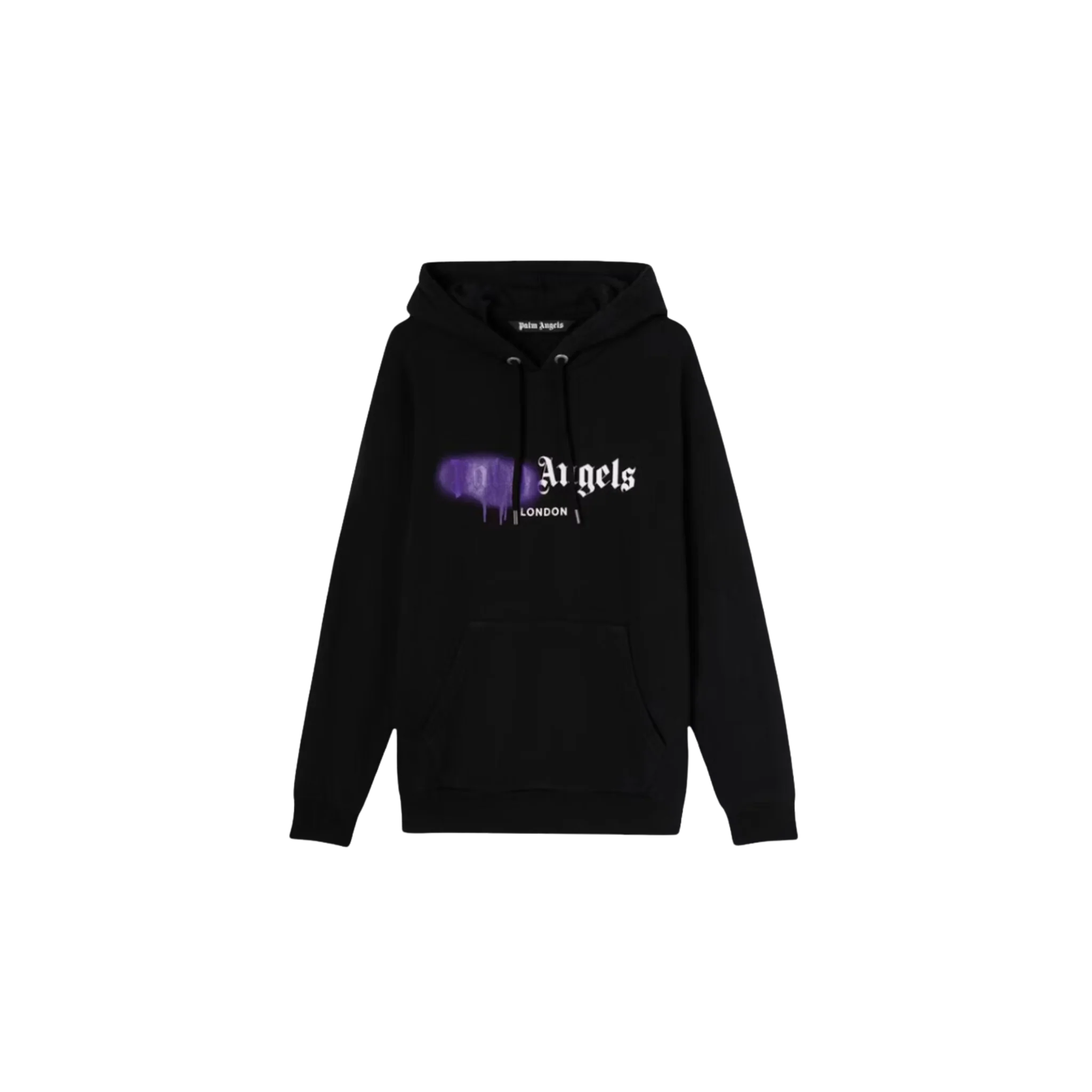 Palm Angels London Sprayed Hoodie Black/Purple
