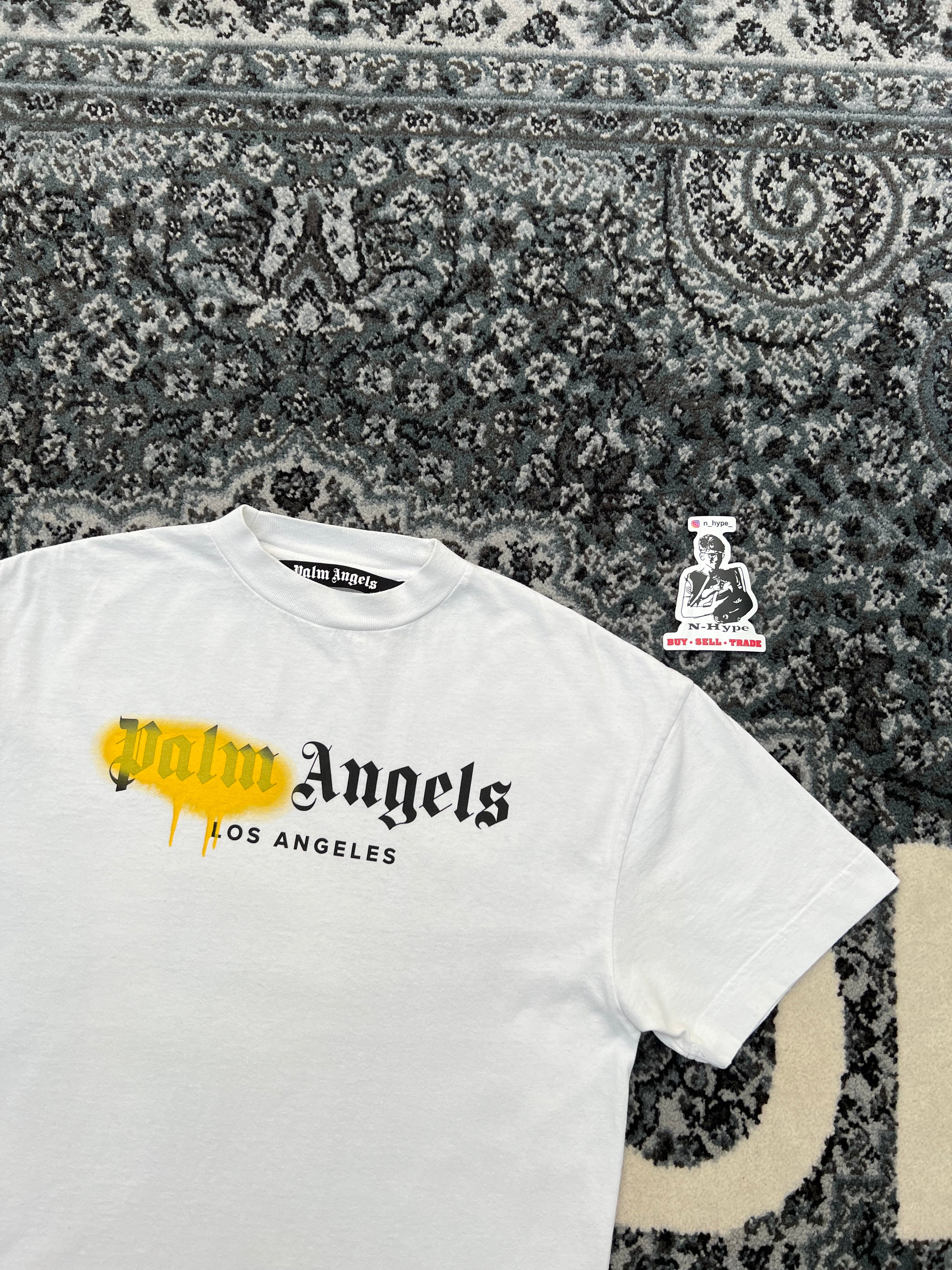 Palm Angels Los Angeles Sprayed T-Shirt White - Image 2