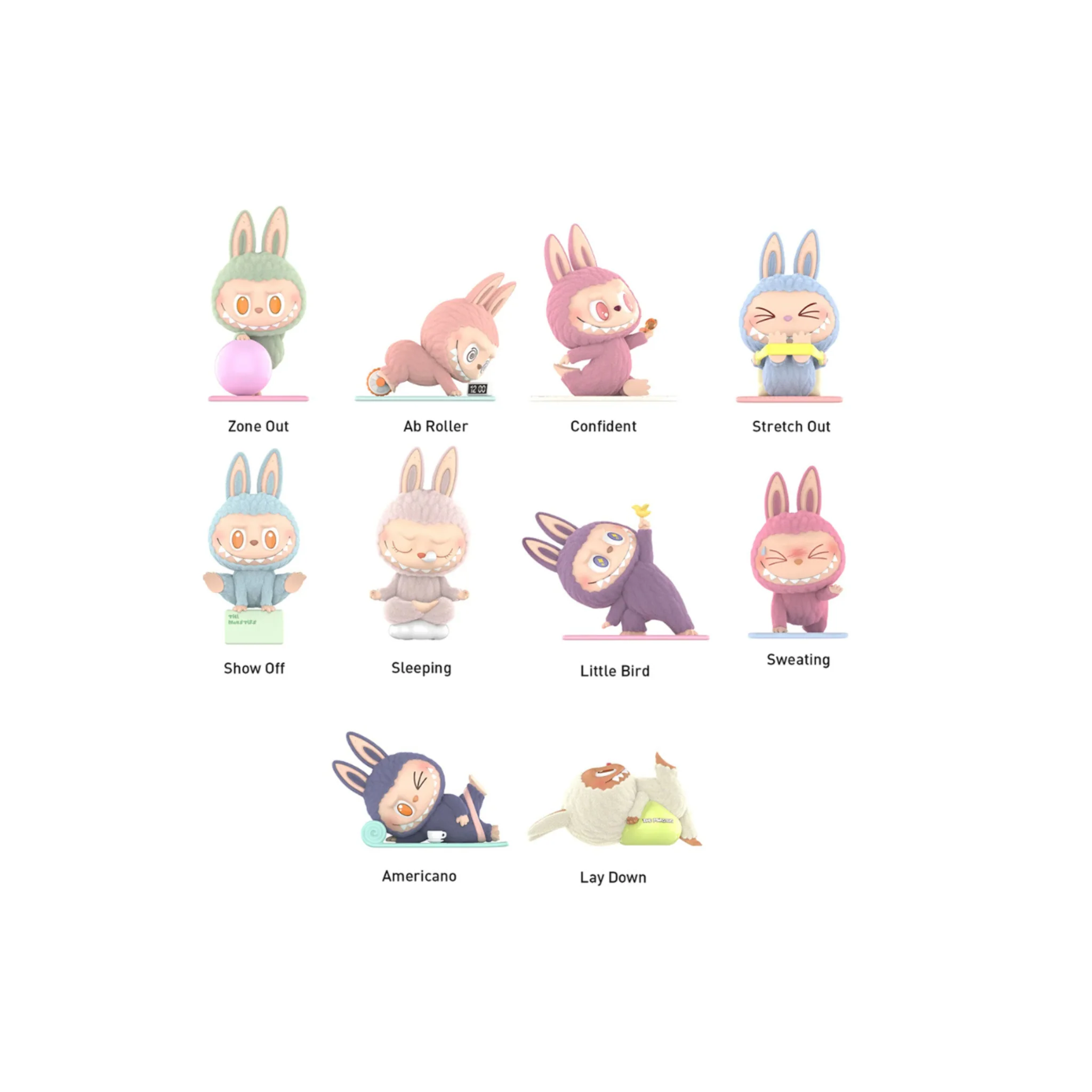 Pop Mart Labubu The Monsters Lazy Yoga Series Figures Sealed Case - Image 2