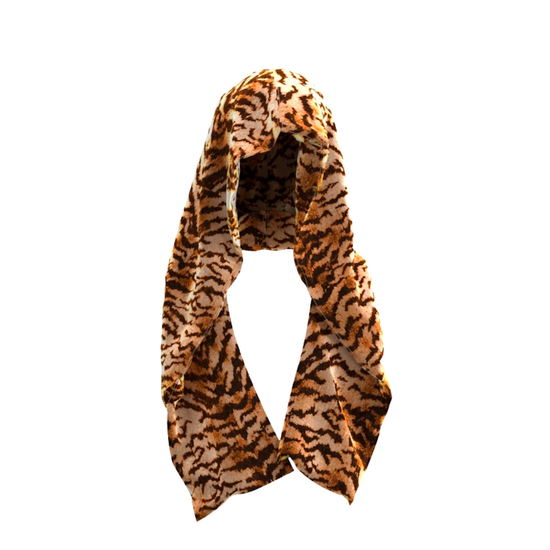 Rafał Lewandowski x N-HYPE SS26 Velour Leo Hood Scarf Orange
