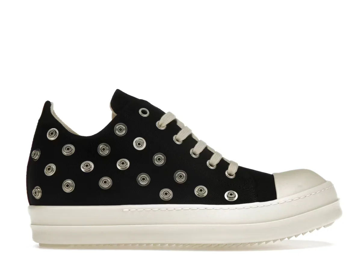 Rick Owens DRKSHDW Low Sneaks Eyelet Black Milk
