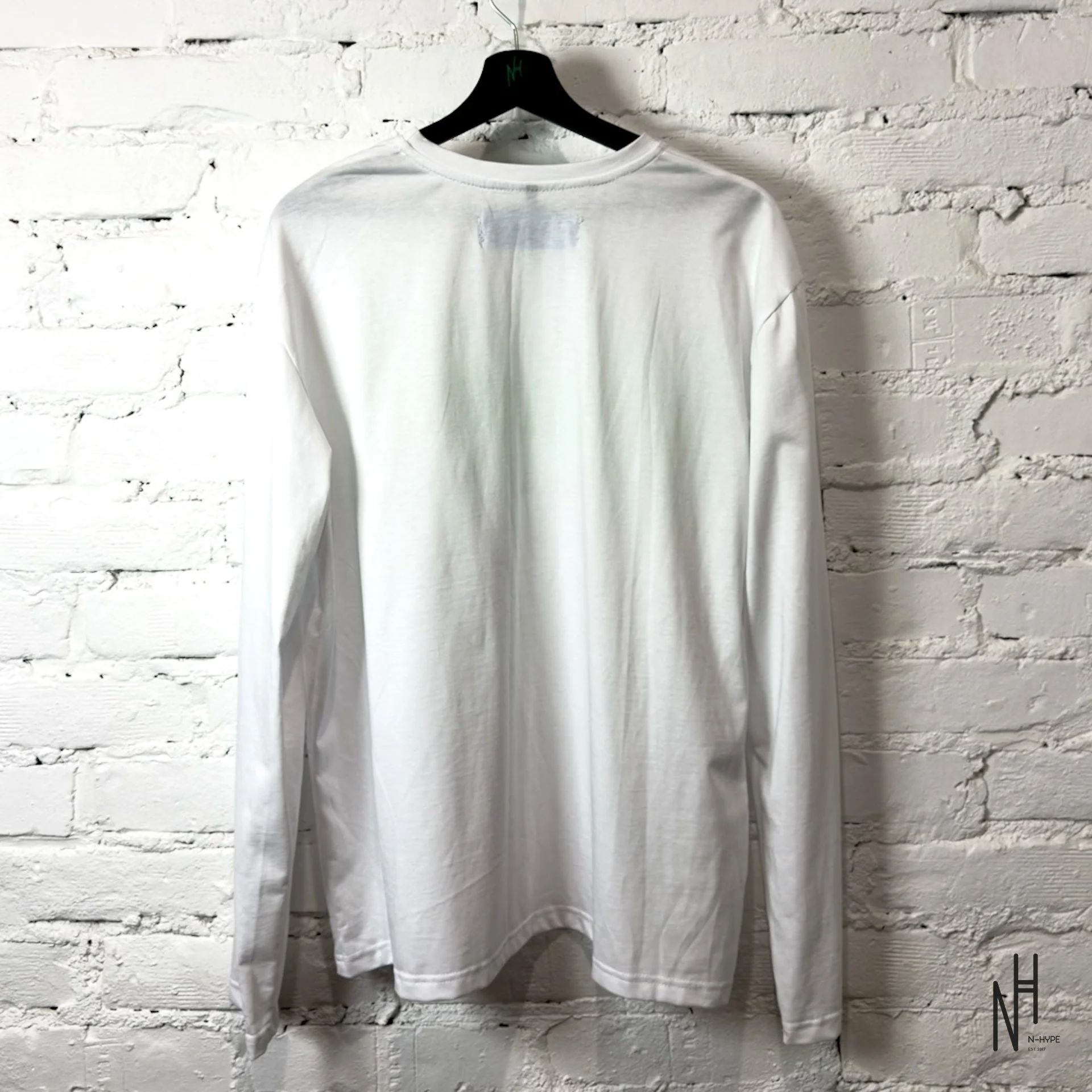 Saga Semi White/Green Logo Longsleeve - Image 2